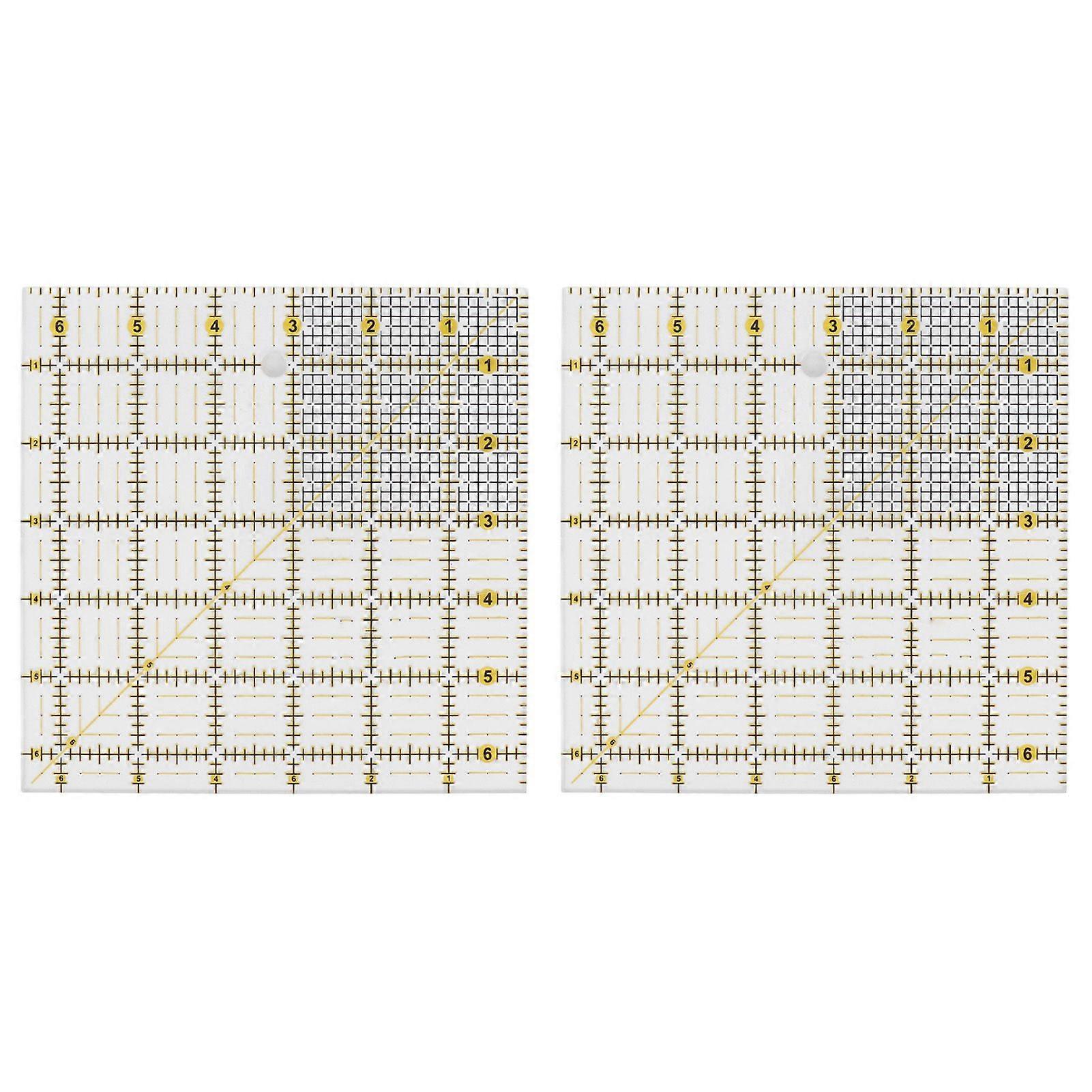 High quality  2pcs Acrylic Cutting Ruler Cutting Ruler Two-color Ruler Thickness