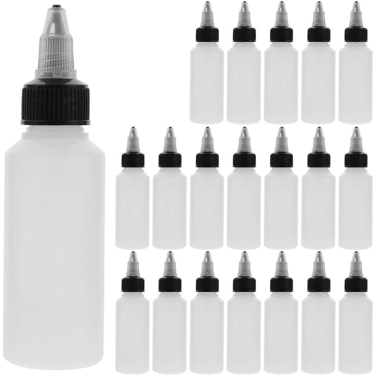 20pcs Refillable Squeeze Bottles with Detachable Nozzle for Ink, Oil, and Liquid Storage – Leak Proof Containers for Easy Dispensing