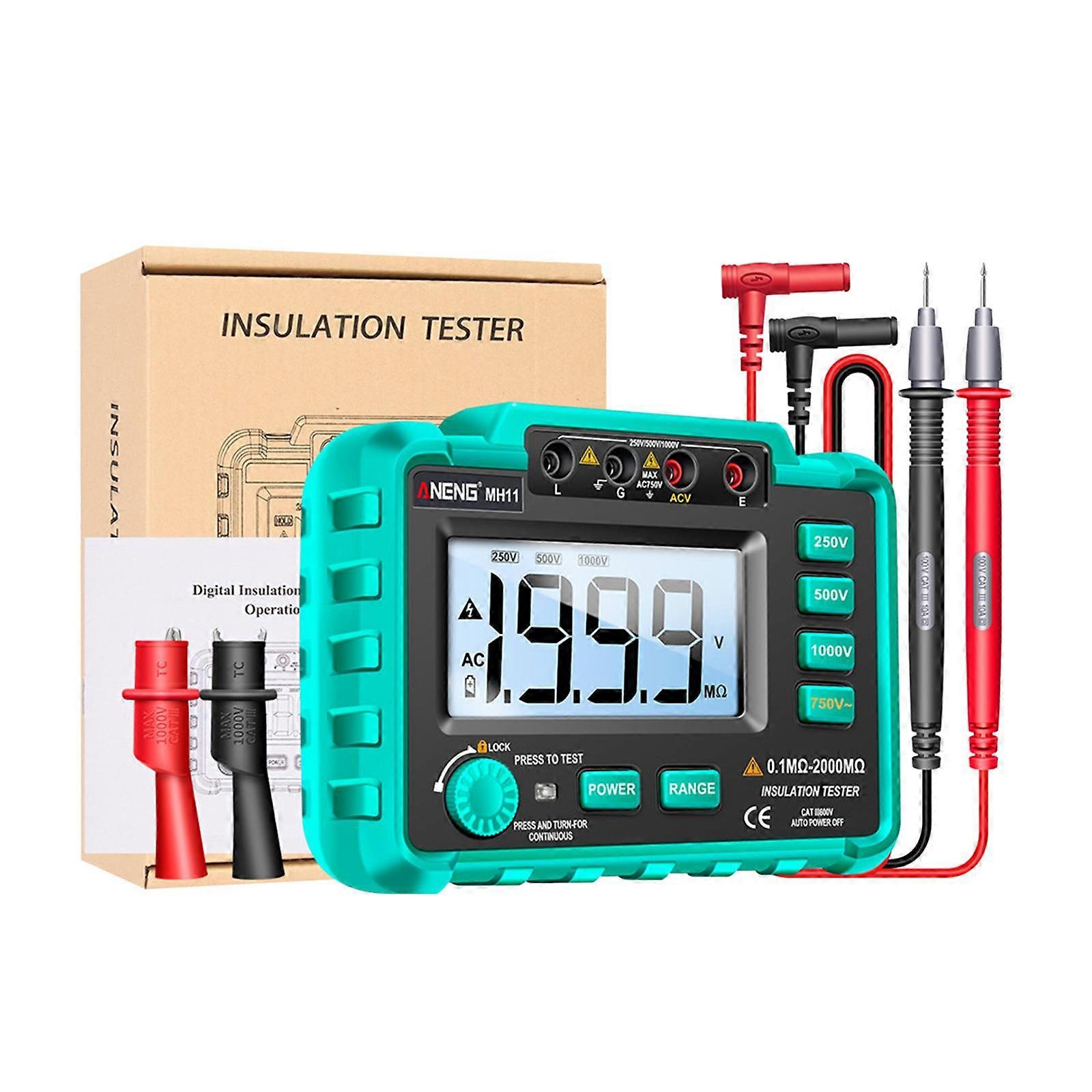 Digital Megohmmeter Meters 250/500/1000V Detector for Duty Cycle Diode Test