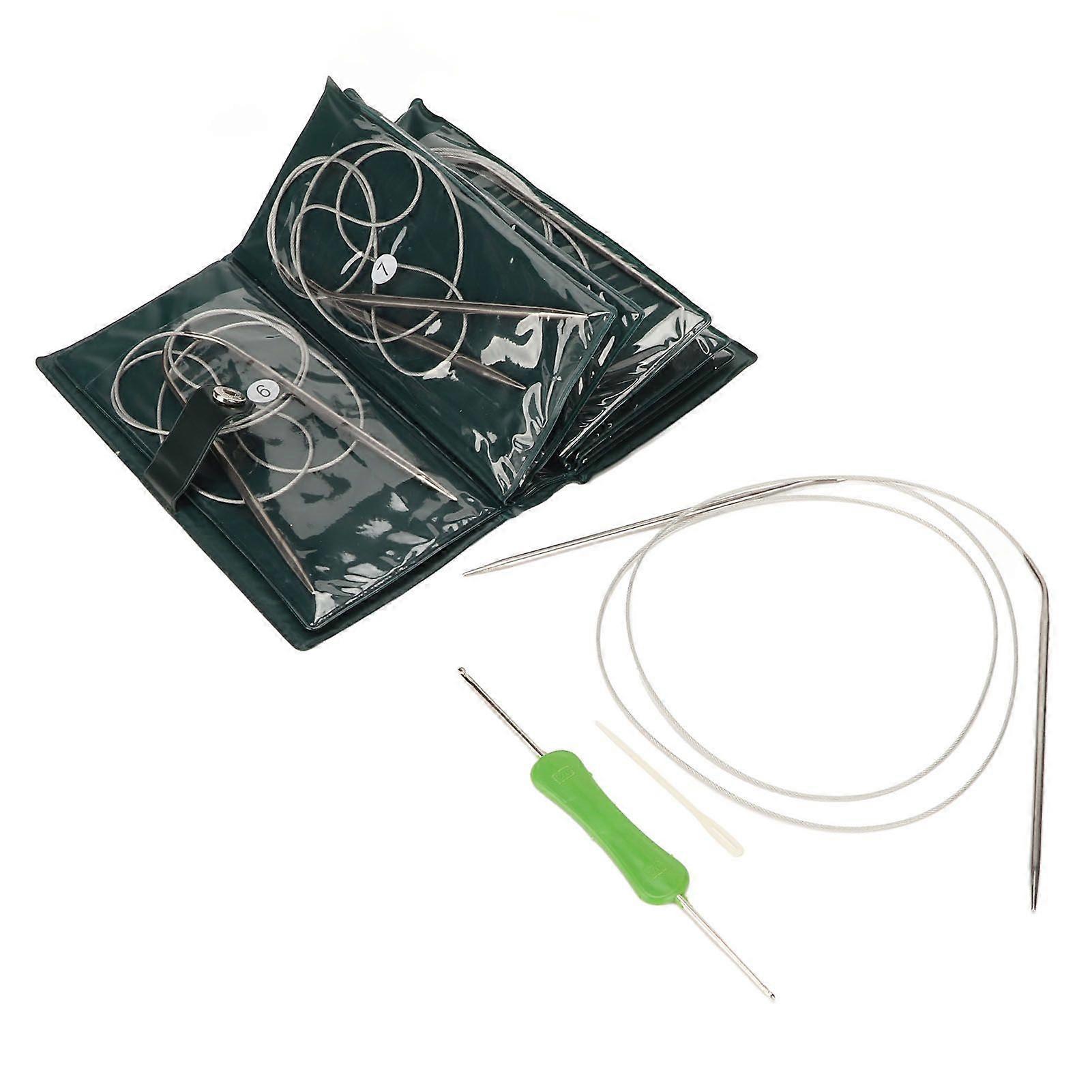 2025 Latest Model  11 Pcs Circular Knitting Needles Set Length 120cm