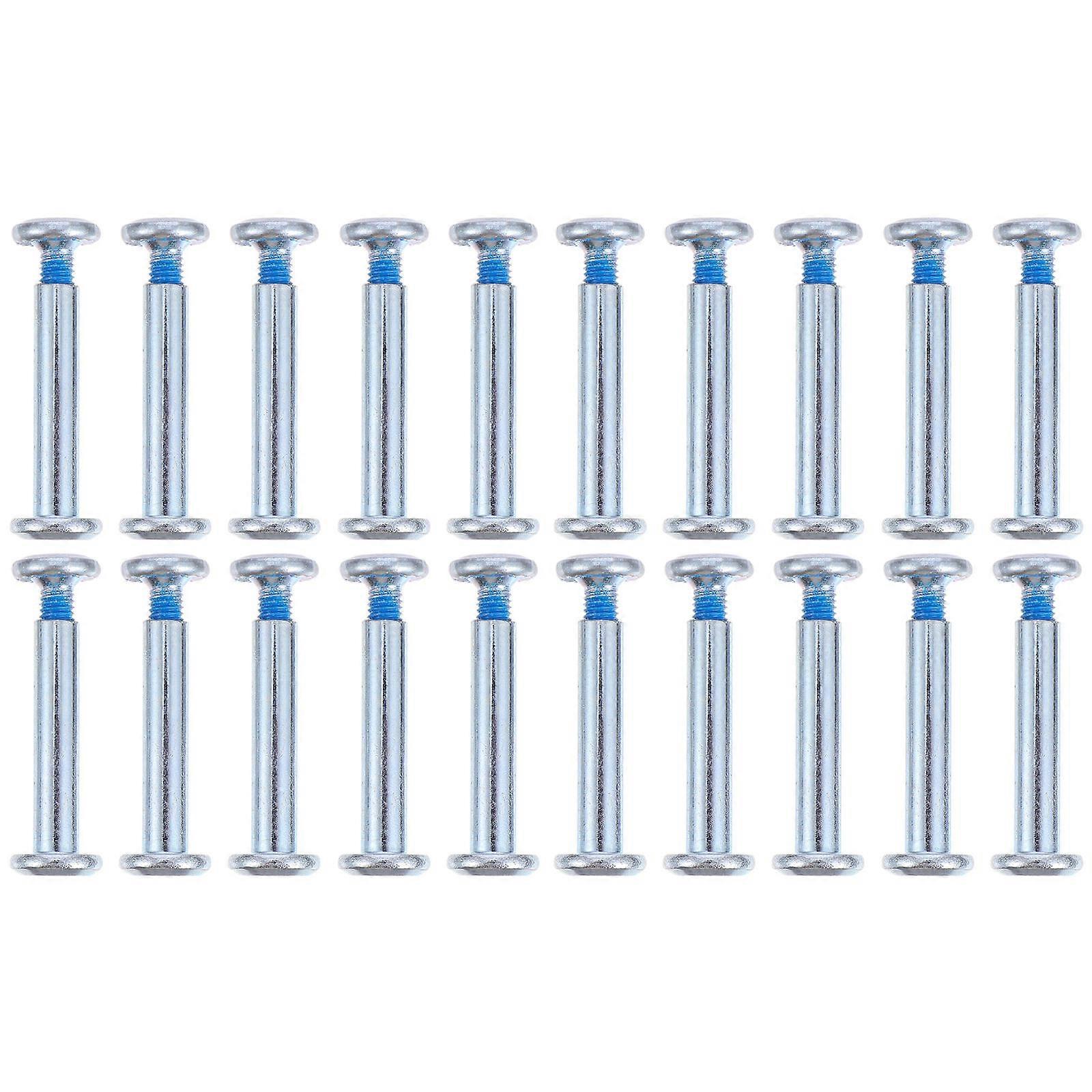 20pcs Inline Skate Replacement Screws Hexagonal Socket Durable Corrosion Resistant Long Term Use