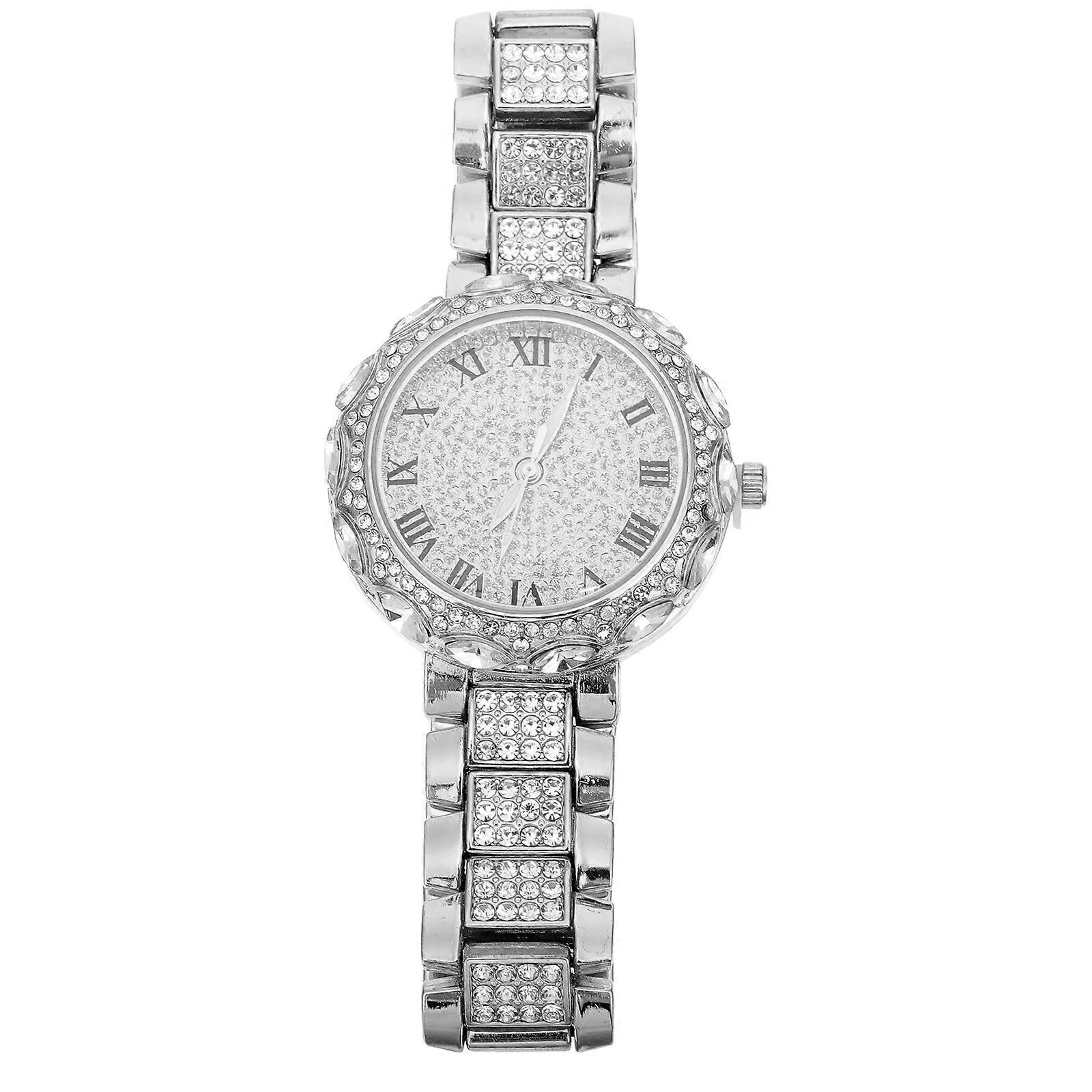 1pc Rhinestone Wristwatch for Students Decorative Timepiece