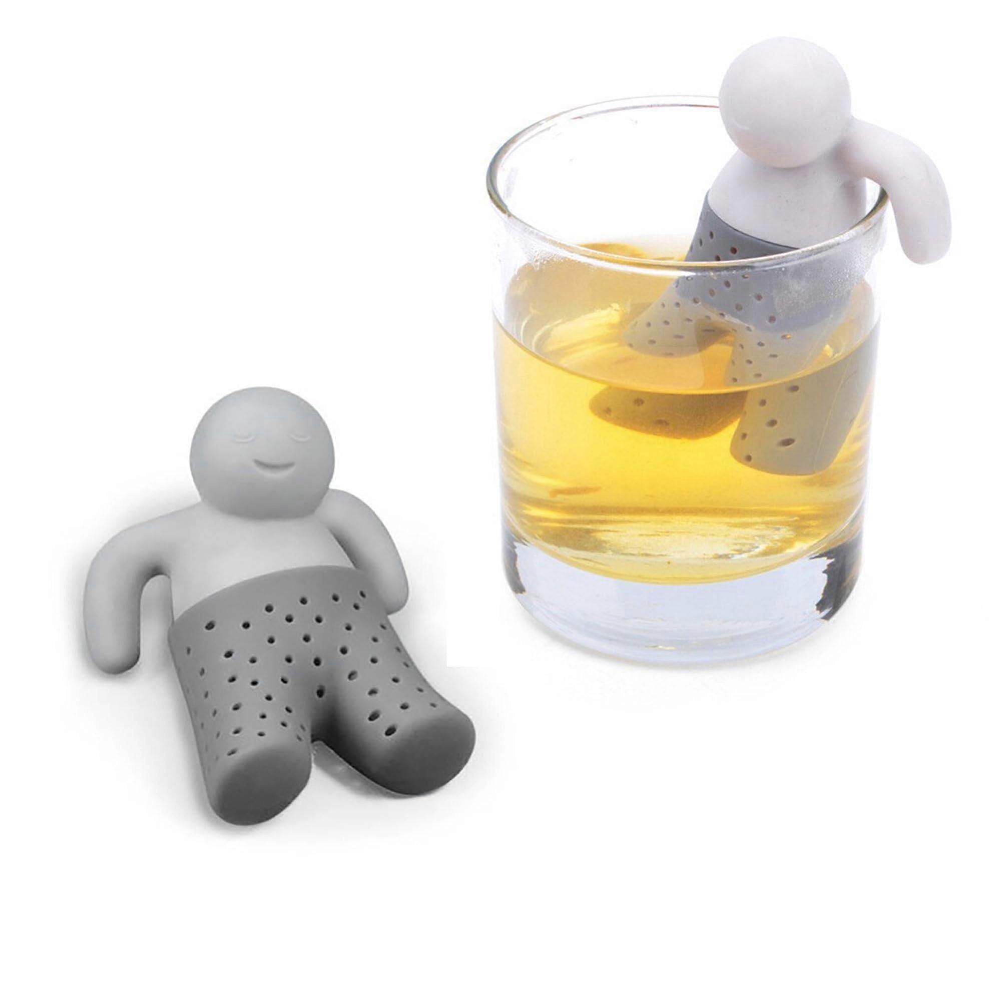 Set of 2 creative silicone tea infusers, modern design, reusable for tea time