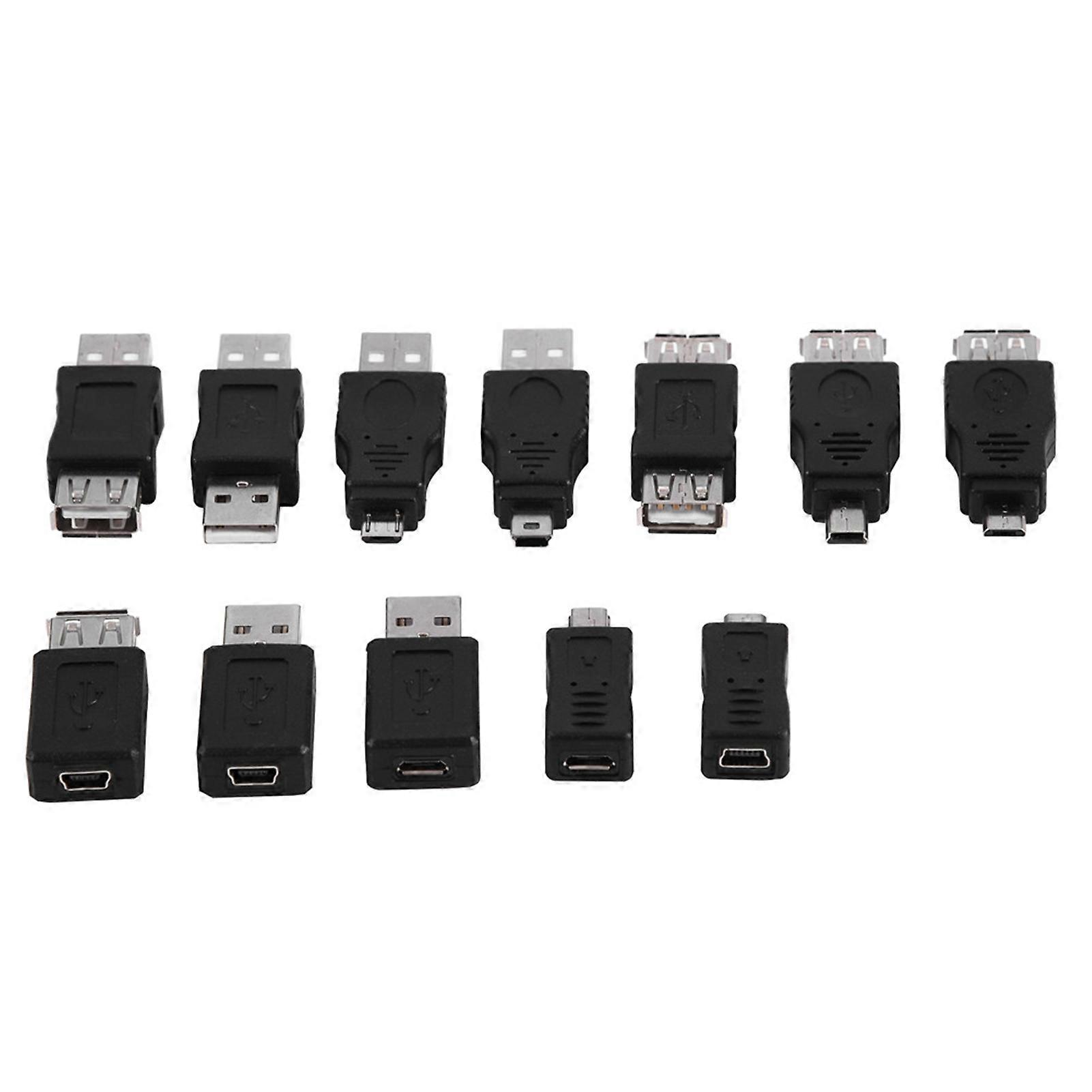 12 Pack USB 2.0 Multiple Adapters Micro/Mini Male/Female Converter Connectors