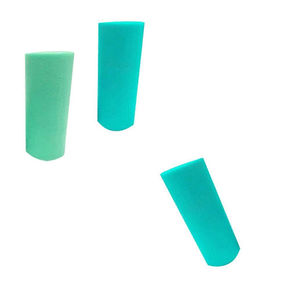 DIY Tulle Rolls Party Supplies Square Shape Ice Blue Wedding Style 2Pcs