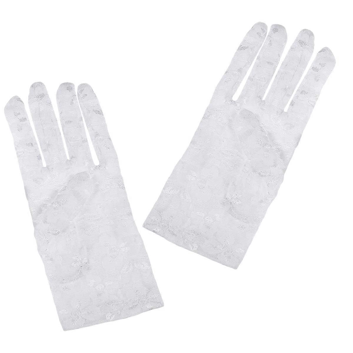 Bride Gloves for Wedding Elegant Stretchy Lace Gloves for Women Evening Party Ballet and Dance Costumes 1Pair