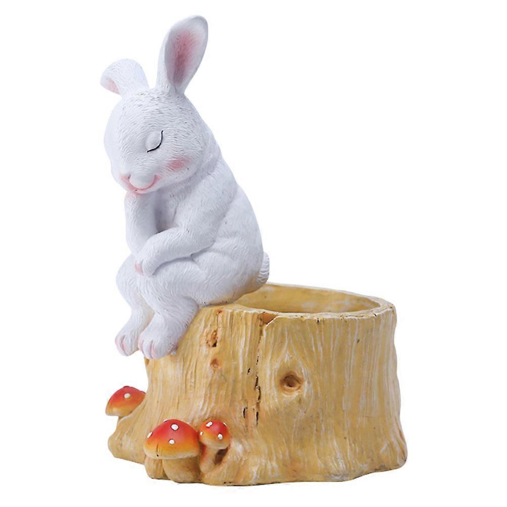 Cute Flower Pots Succulent Container Resin Small Animal Appearance Assorted Color 28x20x18cm Balcony Adornment 1Pc