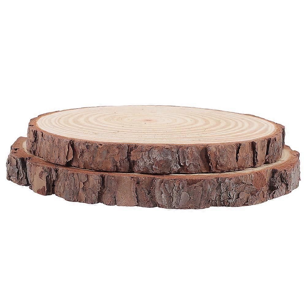 Trittsteine für den Außenbereich, 2er-Set, beige Holz-Gartenplatten mit spezieller Textur zur Dekoration