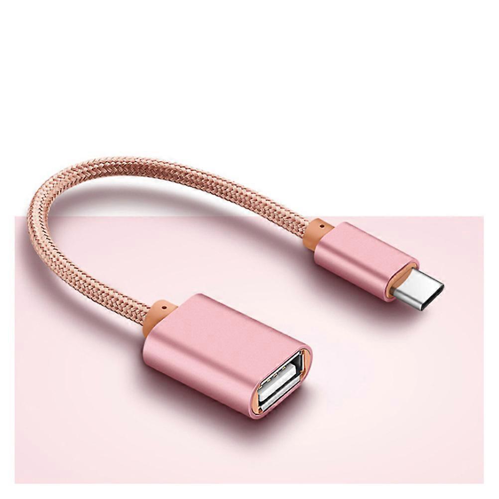 Usb To Type C Adapter OTG Support Cable For Laptops Charging Copper 1Set