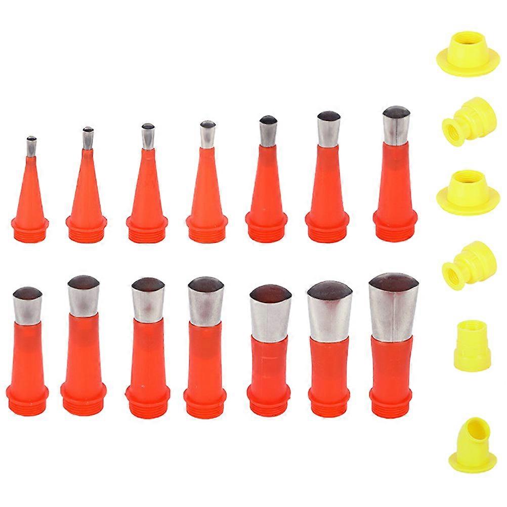 Stainless Steel Caulking Nozzle Set Practical Design Wear-Resistant Non-Stick 1Set