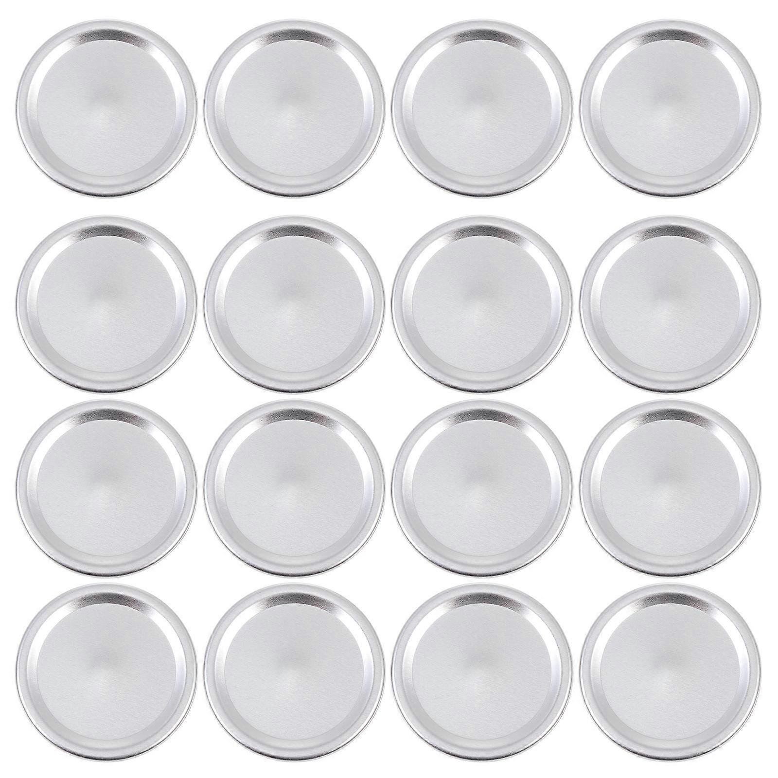 24pcs Silver Tin Lids for Mason Jars Heat Resistant, Leakproof & Reusable Sealing Caps for Food Storage and Preservation