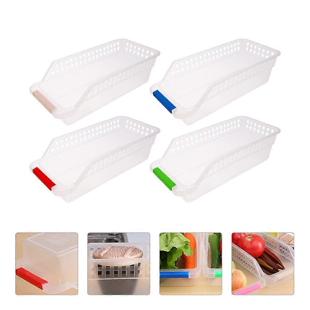 Sundries Storage Box Toy Organization Ventilation Mildew Proof Rectangular Shape 4Pcs