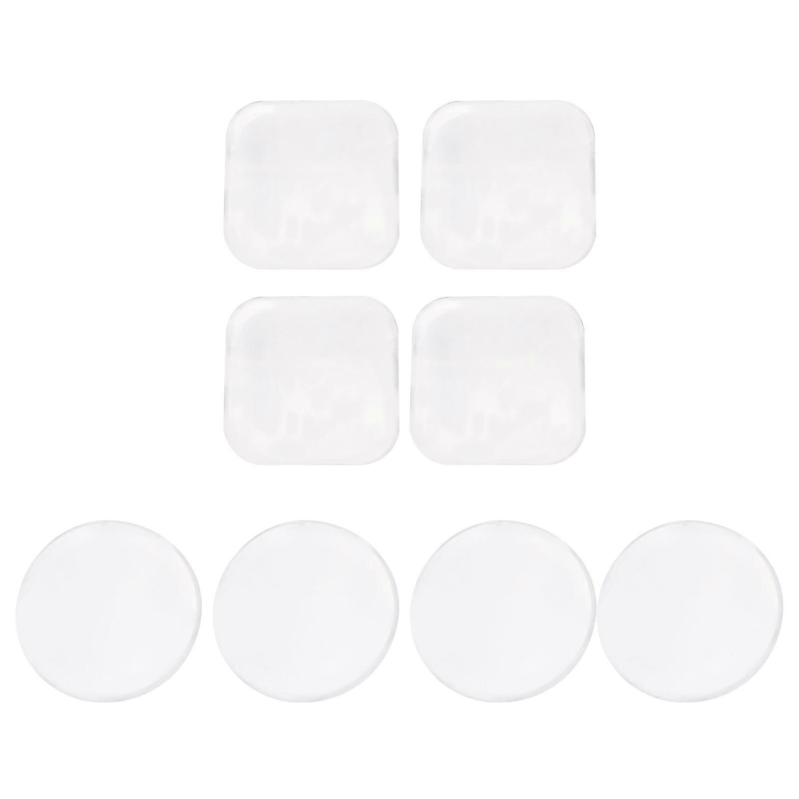 Eyelash Holder Pallet Transparent Eyelash Extension Sticker Pads Beauty Salon Use 3.5x3.5cm Easy to Clean 8Pack