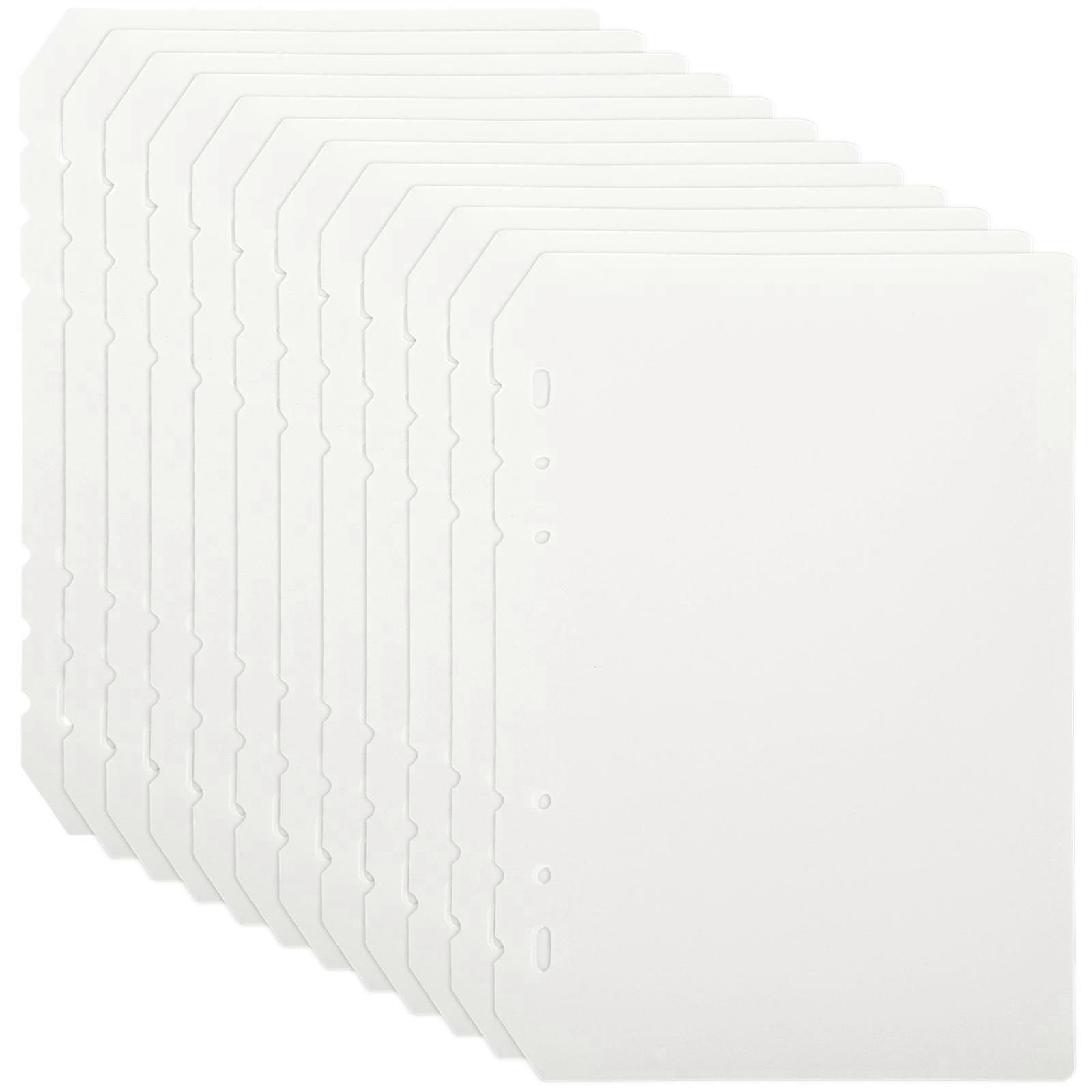 Plastic Binder Index Dividers Transparent 21.5X15X0.1CM Reusable for Presentations and Reports 12Pcs