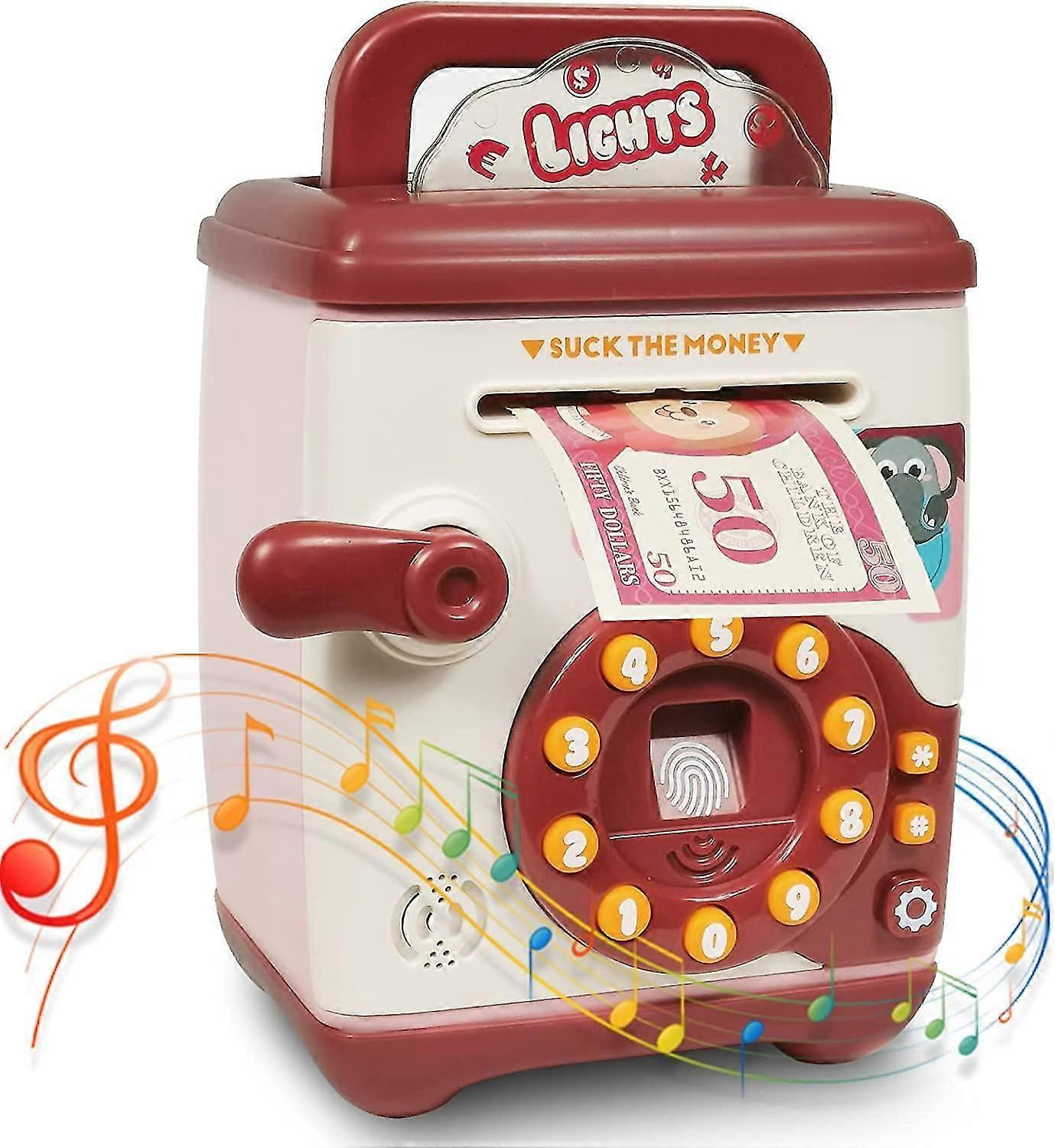 Children's piggy bank Safe piggy bank with password protection Mini ATM money box suitable for boys