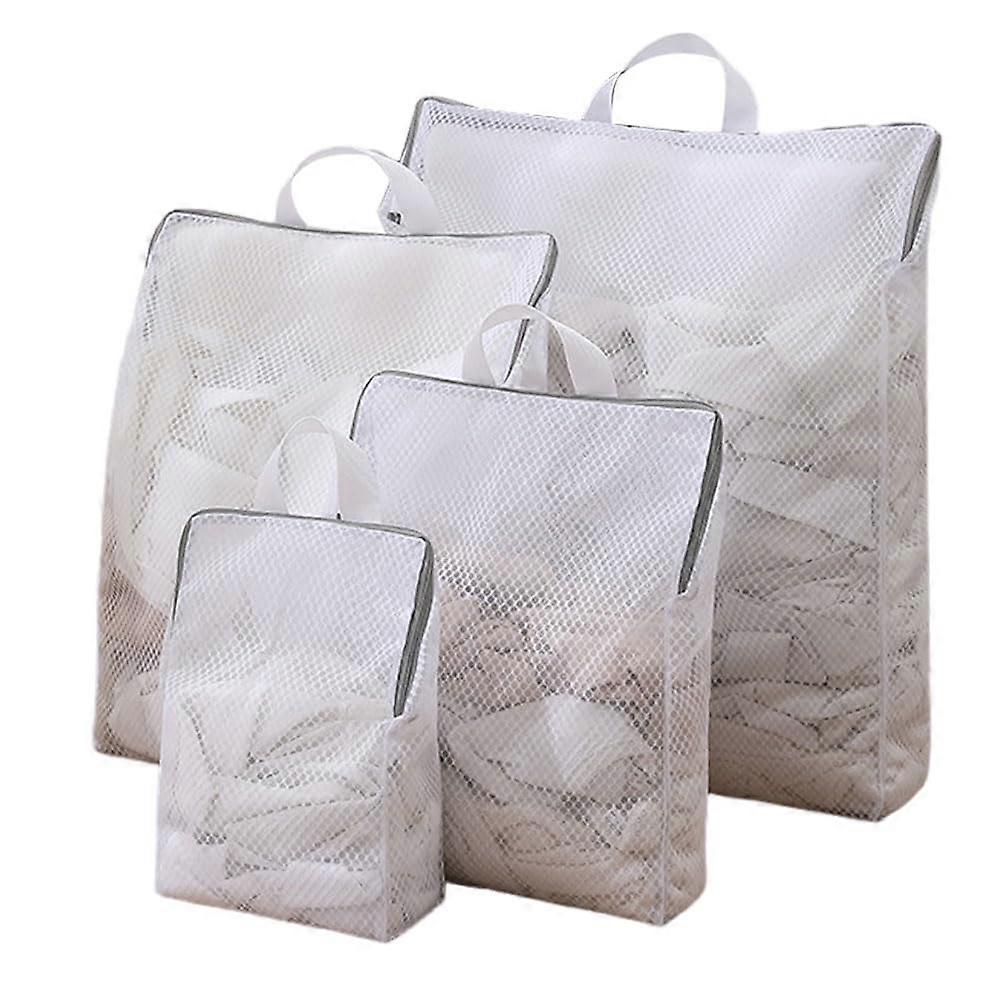 Mollyfox Pack of 4 Laundry Bags with Handles for Washing Machine Reusable SMLXL