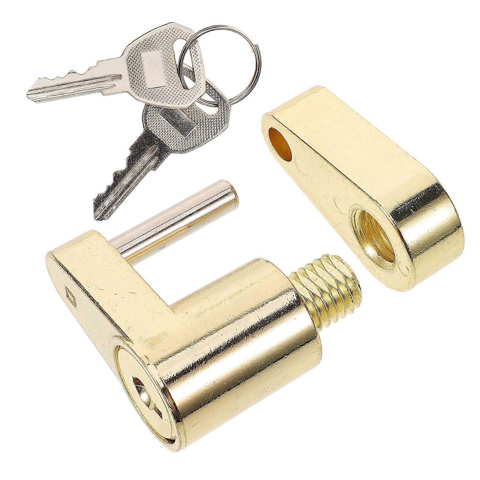 Hitch Receiver Lock Solid Brass Coupler Padlock for Theft Protection 1Pack