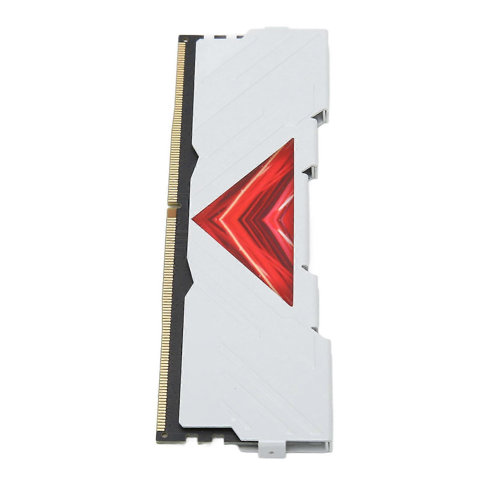 Lot de 2 modules de mémoire RAM DDR4 8 Go 3 600 MHz PC4 28800U, métal, dissipation thermique 1,35 V, pour ordinateur de bureau, blanc