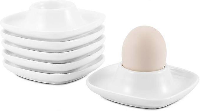 Egg Cups for Soft Boiled Eggs Set of 6 Ceramic Egg Cups - Stack