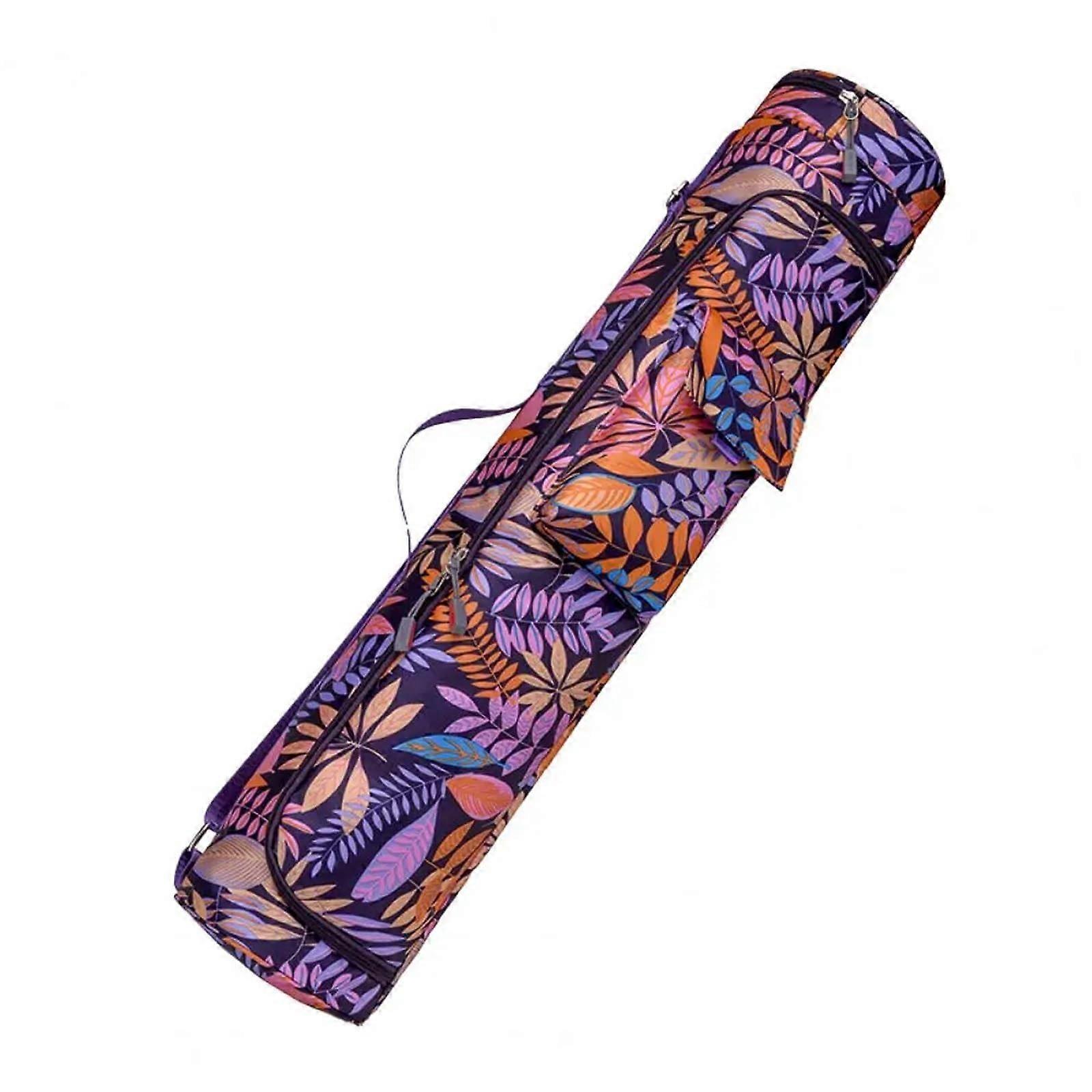 Yoga Mat Bag With Adjustable Strap, Printed, One-Shoulder Carrier, Large Capacity, Portable Fitness Bag Color-02