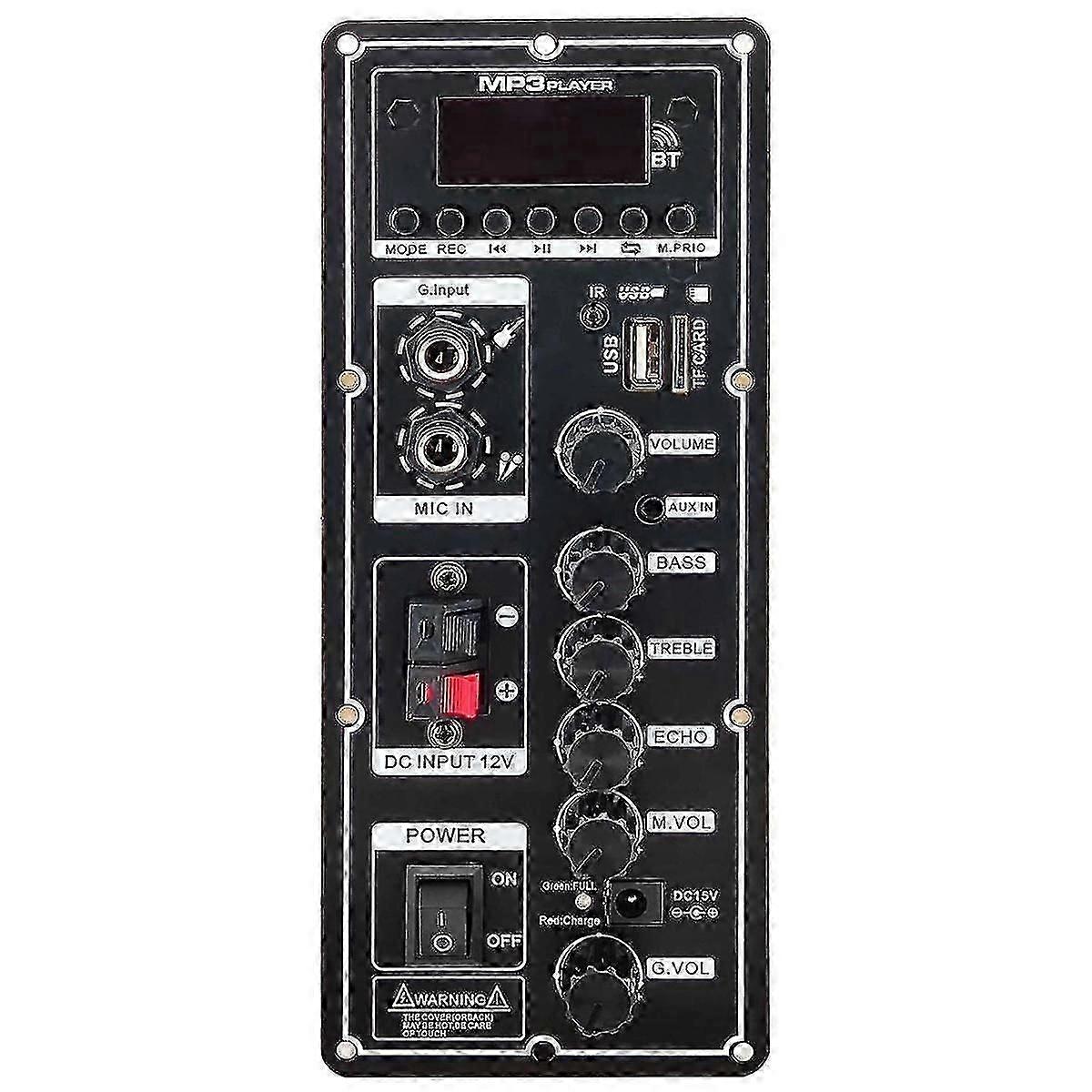 12V haut-parleur carte d’amplification 80W Bluetooth AUX TF-Card U-Disk enregistrement 6-12 pouces