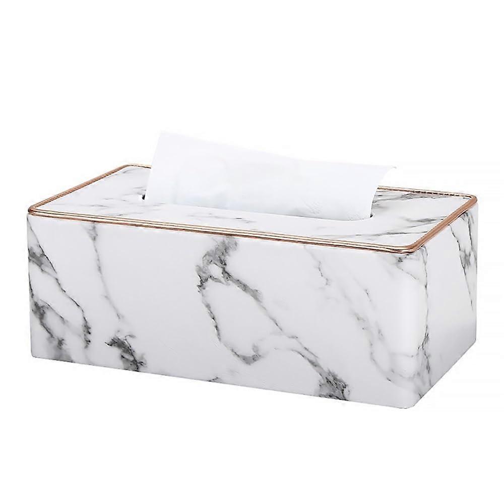 Tissue box with marble texture, napkin drawer box for hotel restaurant paper holder boxes