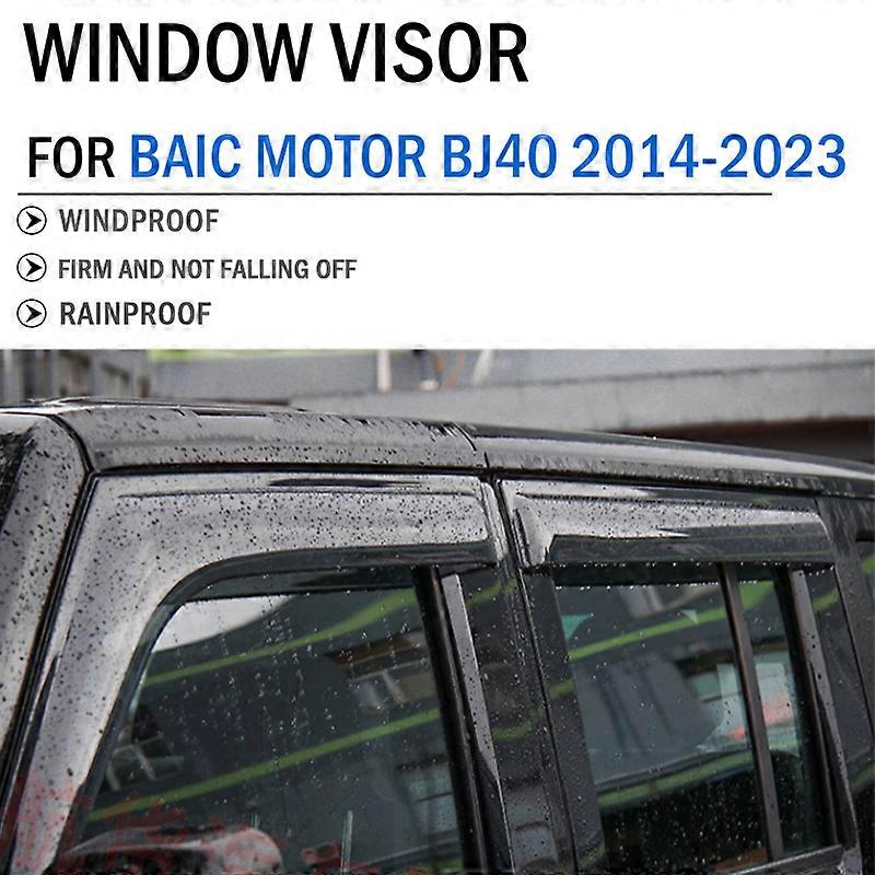 Suitable FOR BAIC MOTOR BJ40 2014-2023 Window Visor Rain Guards Windows Rain Cover Deflector Awning Shield Vent Guard Shade Cover Trim