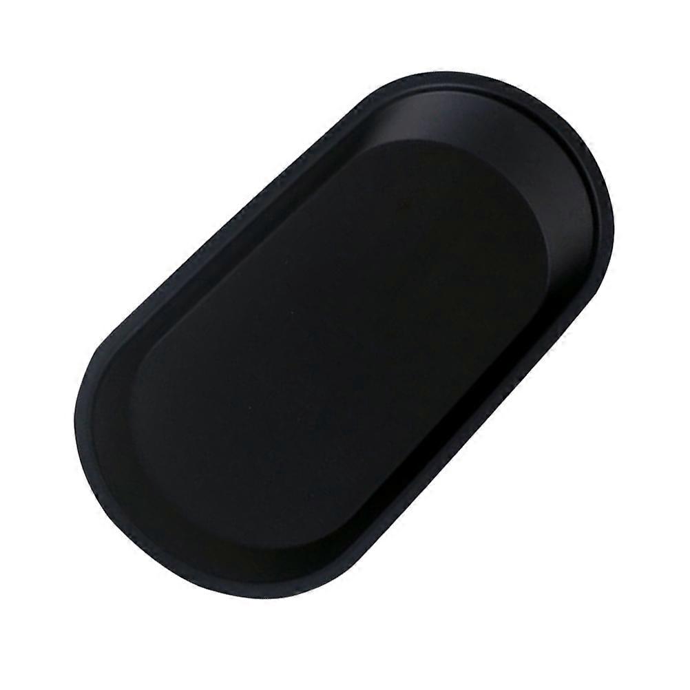 Bathroom Storage Tray Metal Trays Black Size L For Coffee Tray Home Office Desktop Use 1Set