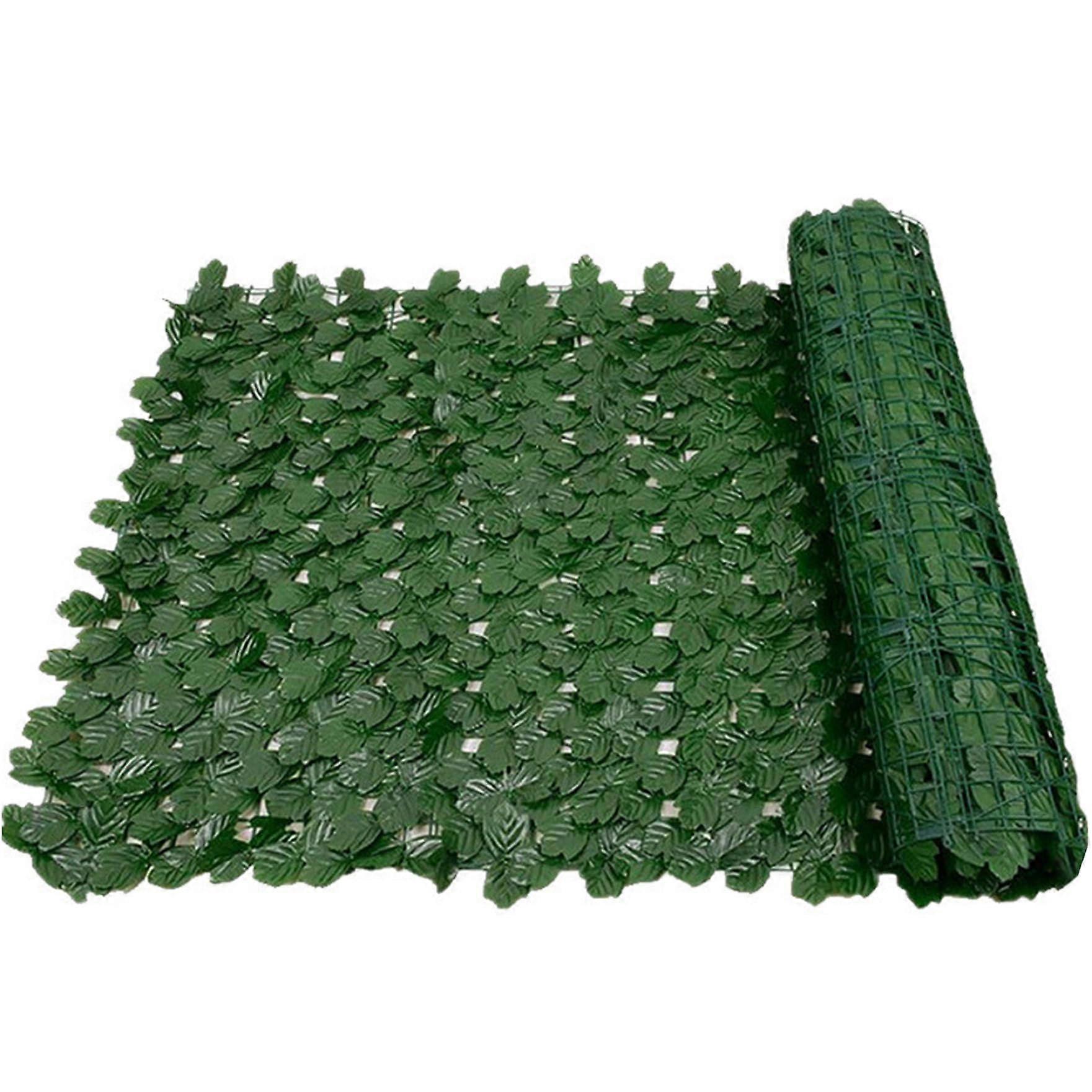 Trellis with Artificial Leaves - Flexible Plastic Garden Screen, Carvable Privacy Fence for Balcony and Outdoor Use