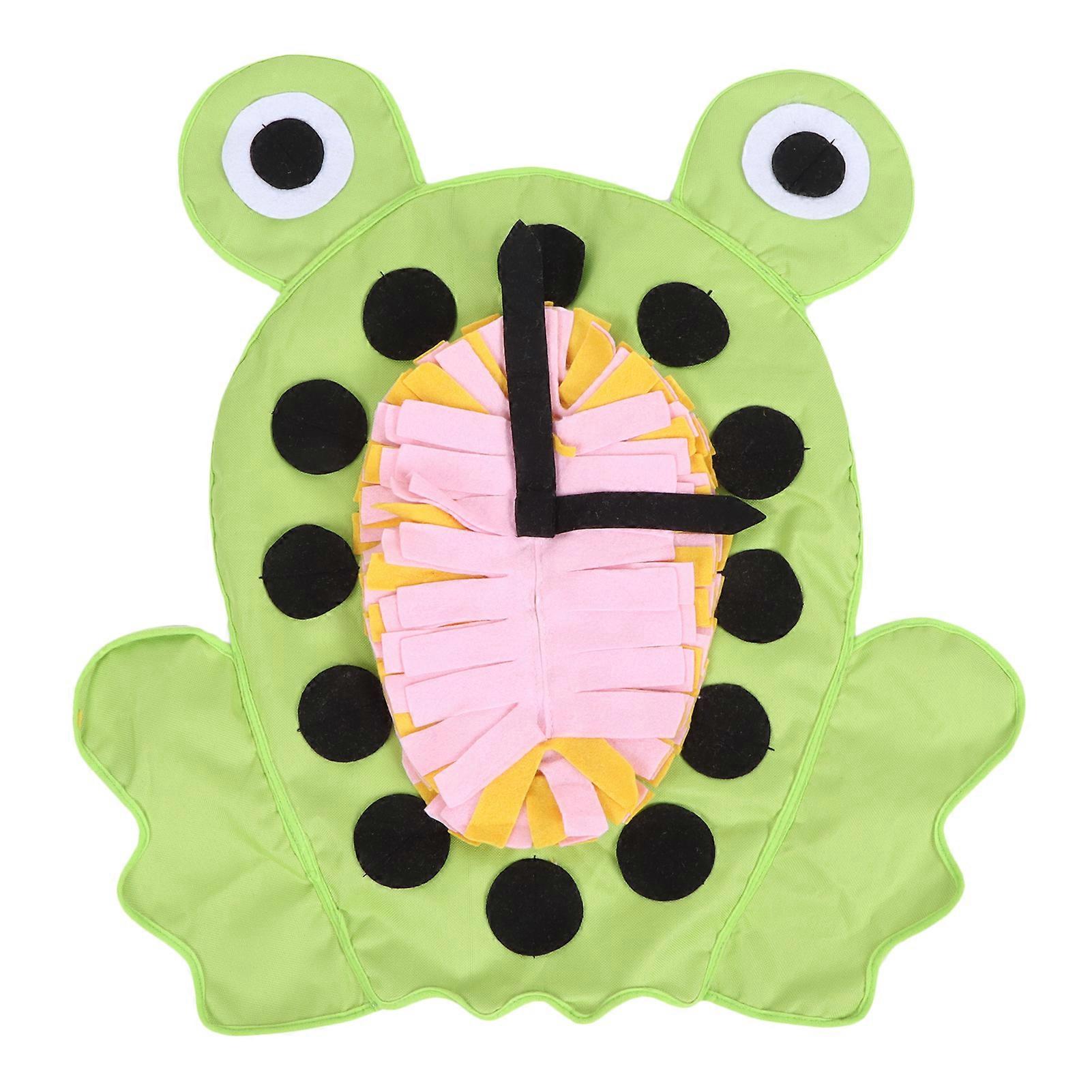 Pet Sniffing Mat Arouse Pet's Curiosity Easy to Clean Feeding Sniffing Pad for Pets(MSD02 FrogShape )