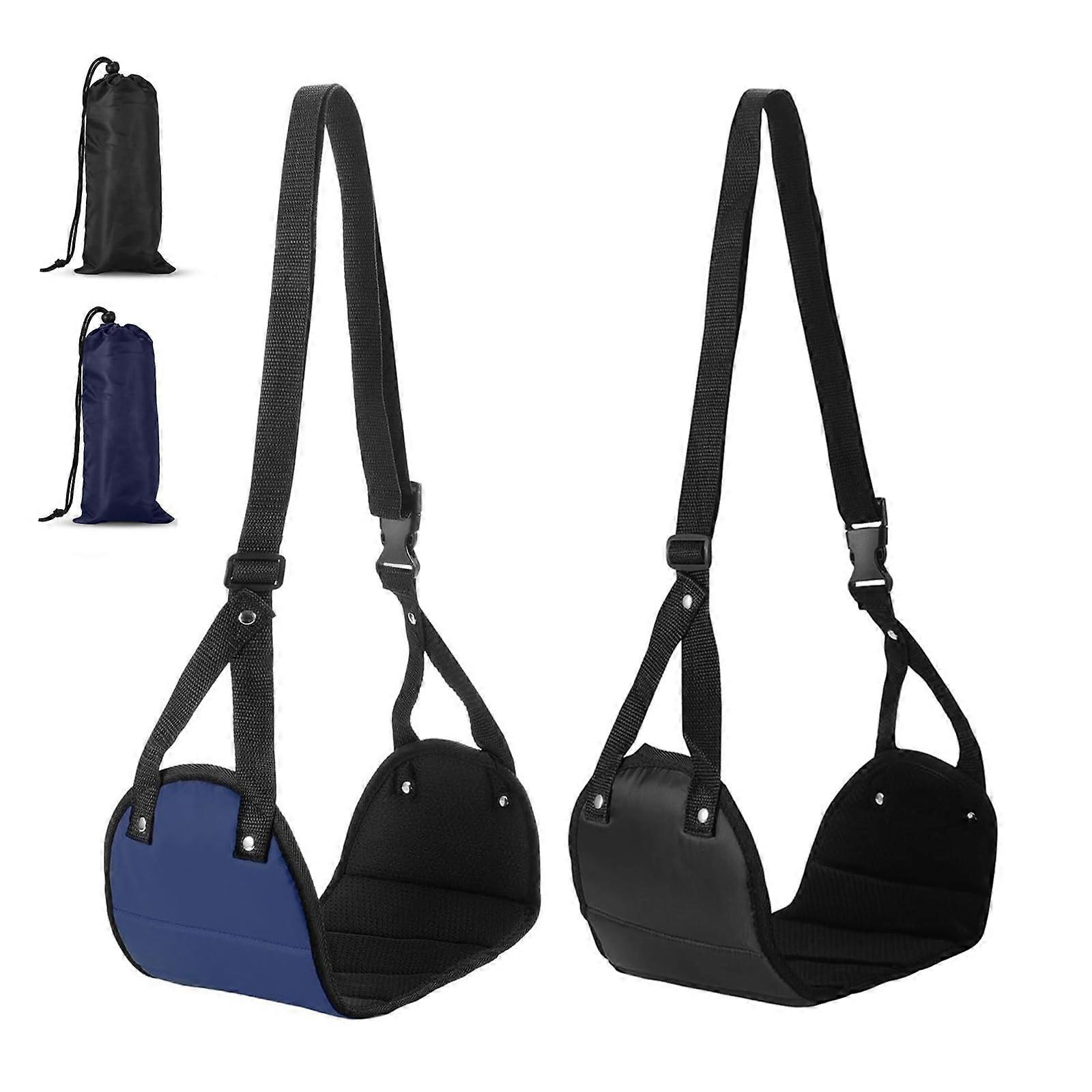 Airplane Footrest Pack of 2 Adjustable Height Footstools Travel Accessories Portable Hammock for Flights