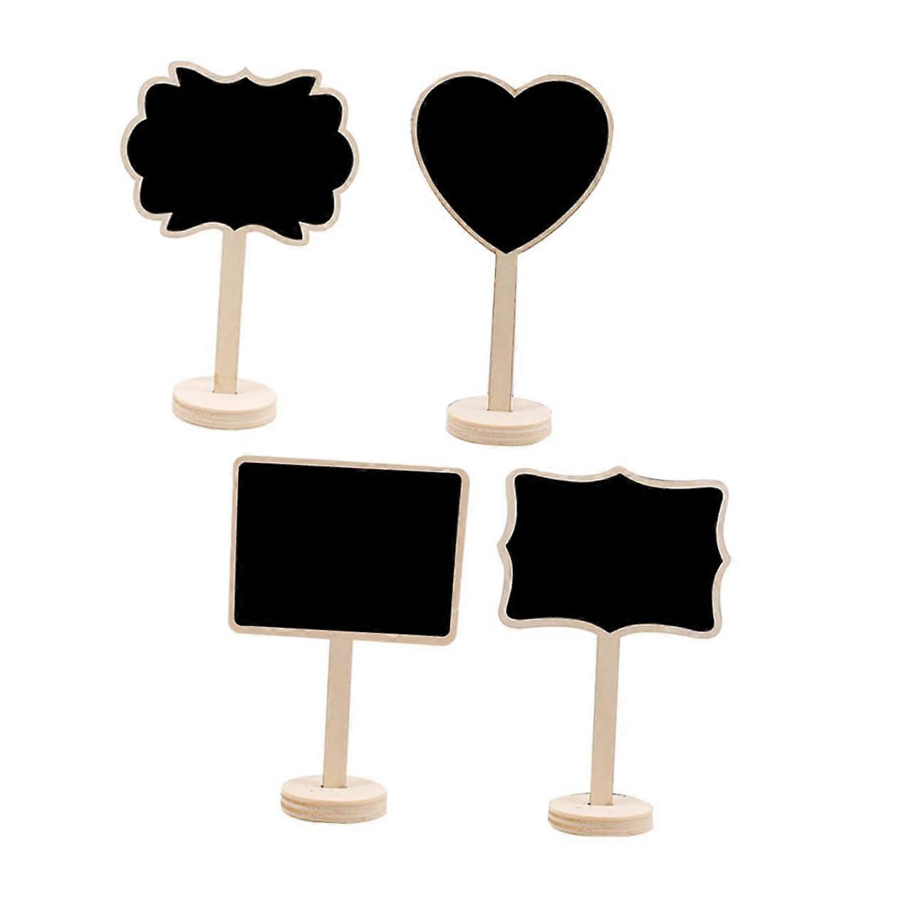 4 Pieces Wooden Ornament Signs, Home Decor, Easy to Install Message Boards for School