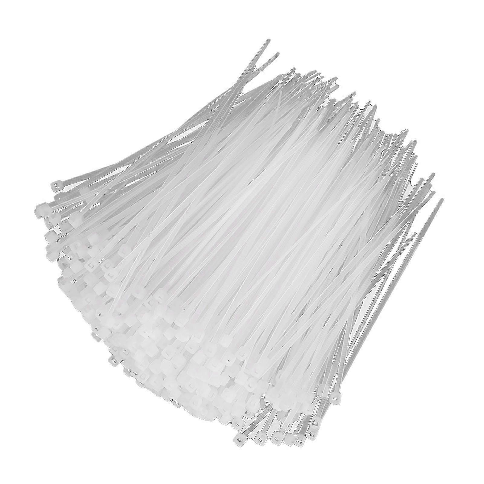 1000pcs 3 x 100/150mm White Standard Self Locking Plastic Cable Ties