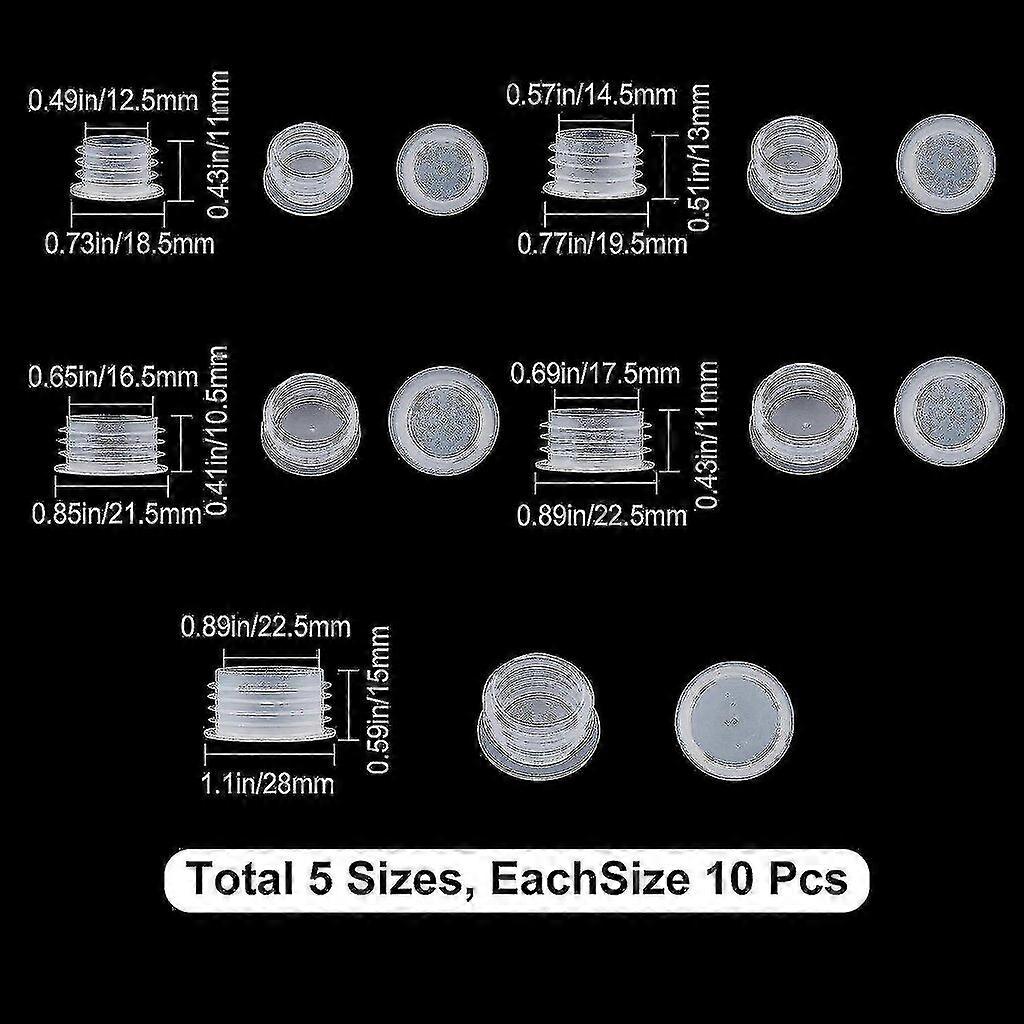 50pcs Salt and Pepper Shaker Caps - Plastic Replacement Caps