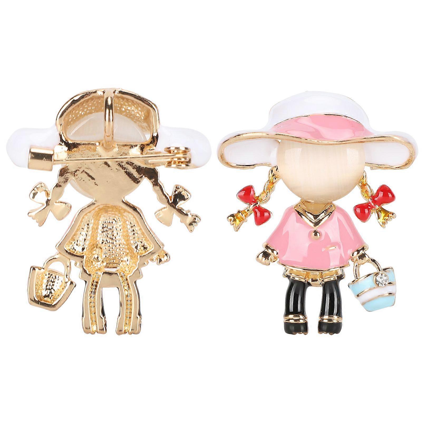 2025 أحدث طراز 2 قطعة الكرتون بروش الإبداع لطيف سبائك أنيقة طية صدر السترة دبوس