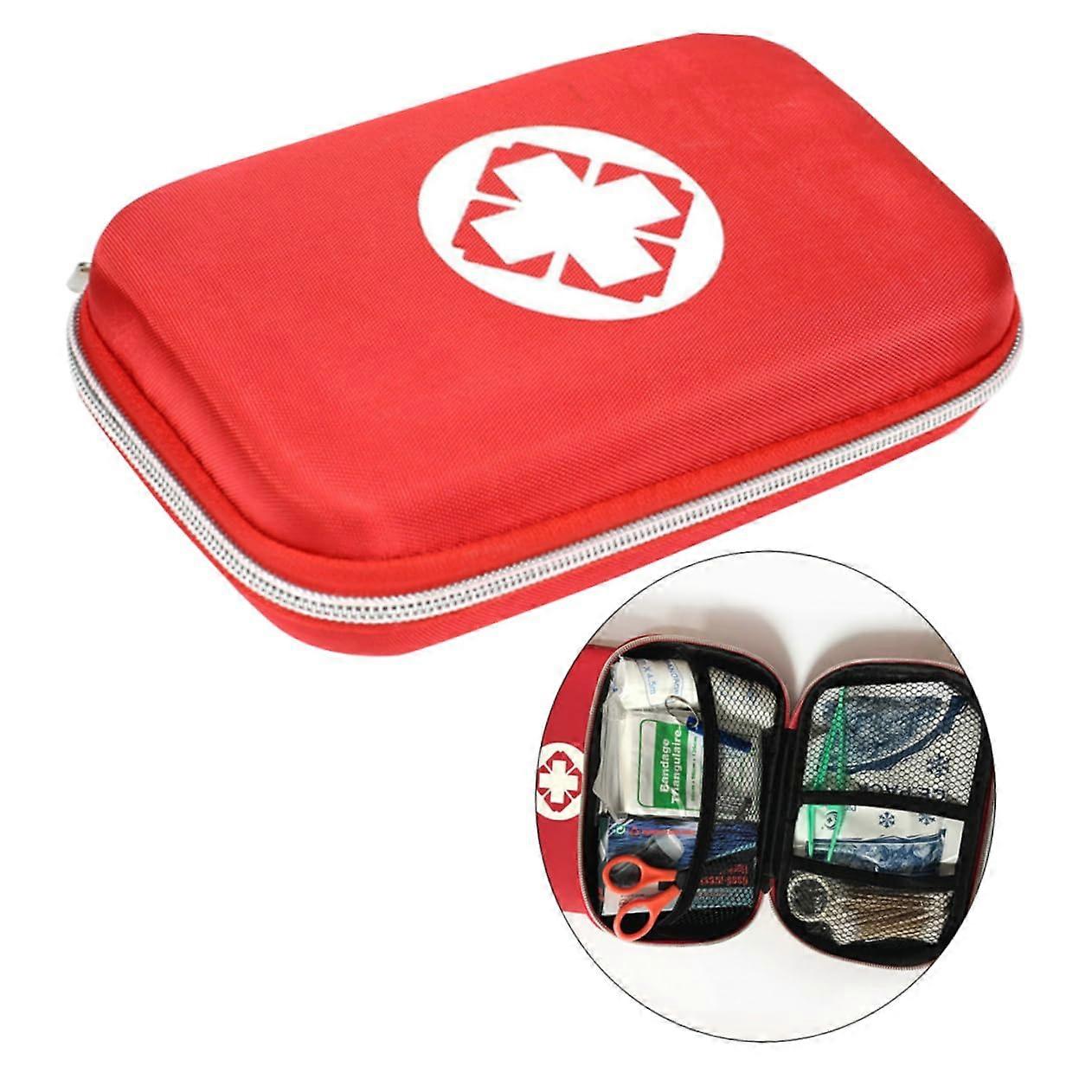 Red EVA Outdoor Bag for Travel, Empty Medical Kit with Practical Storage, Lightweight and Durable Design