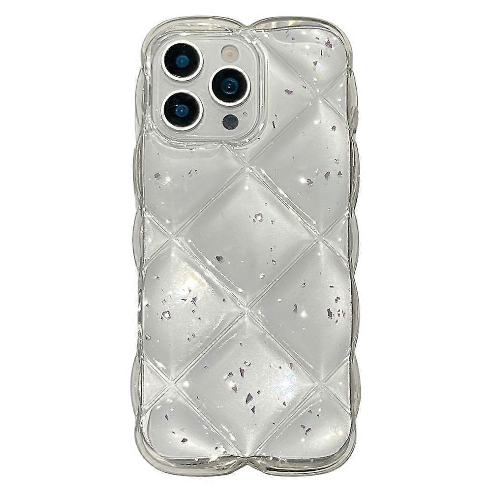 For iPhone 14 Pro Max Case Creative Rhombus Sequins Decor TPU Phone Cover