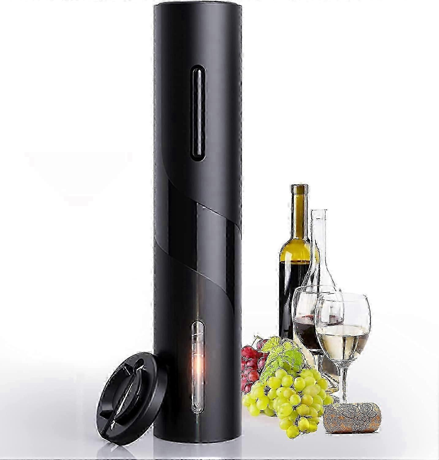 Automatic Electric Wine Bottle Opener with Foil Cutter, One-Click Battery Operated Corkscrew for Wine