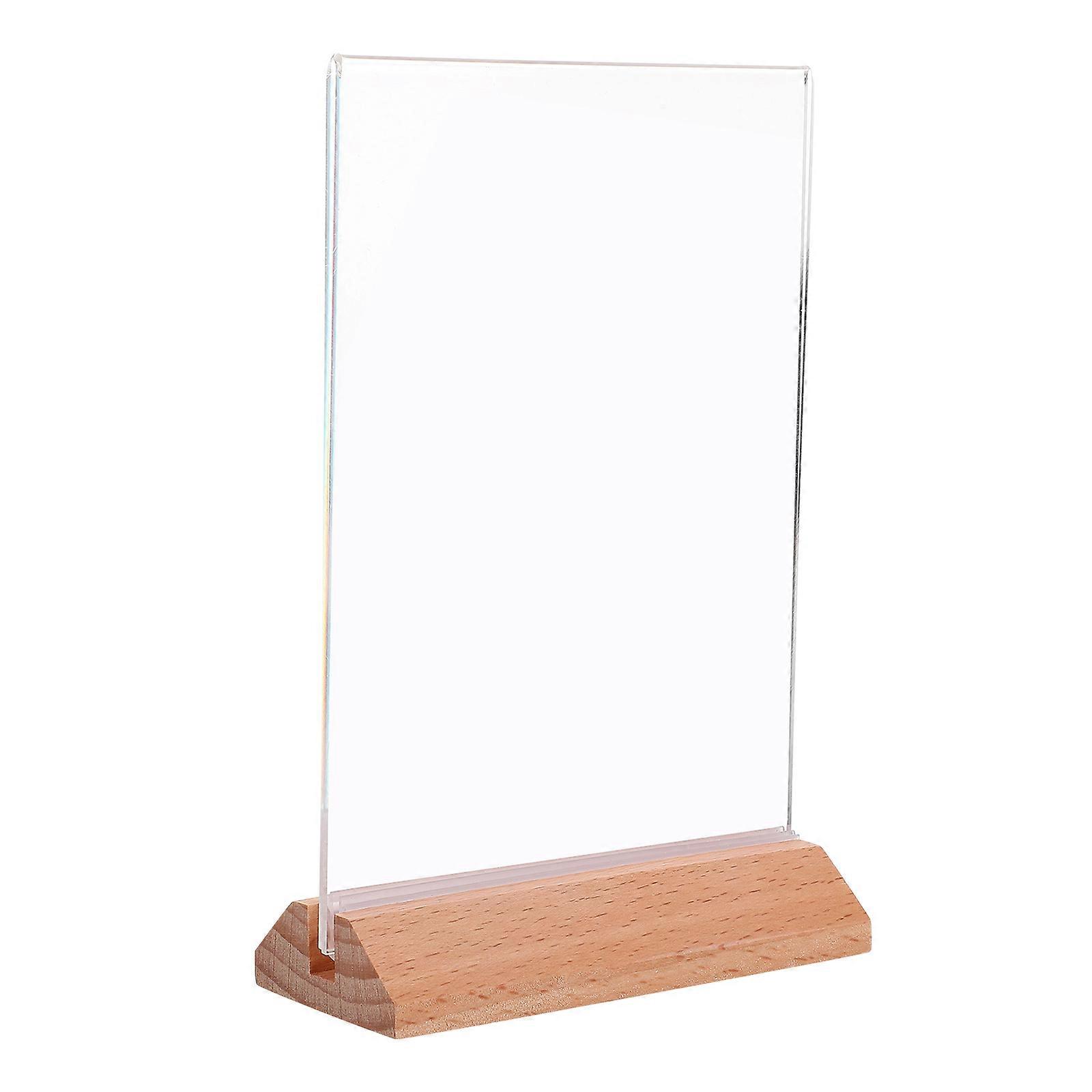 Clear Table Menu Display Stand Vertical Double-Sided Design For Advertising In Offices 6Pcs