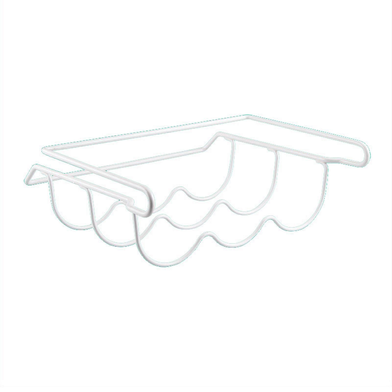 Iron Beer Rack Fridge Organizer Maximize Space Water Bottle Storage White