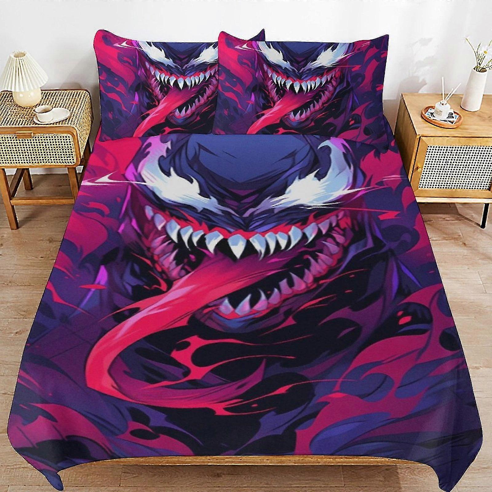 Conjunto de Edredom com Capa de Edredom - Decoração Macia para Quarto para Meninos, Meninas e Adolescentes - Conjunto de Cama de 3 Peças