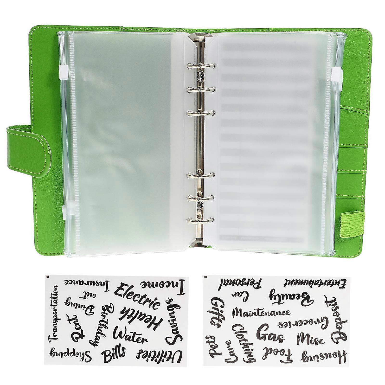 Money Saving Budget Binder Budget Sheets With Cash Envelopes Imitation Leather Material Adults 7.5×5.5×1.6in 1 Set