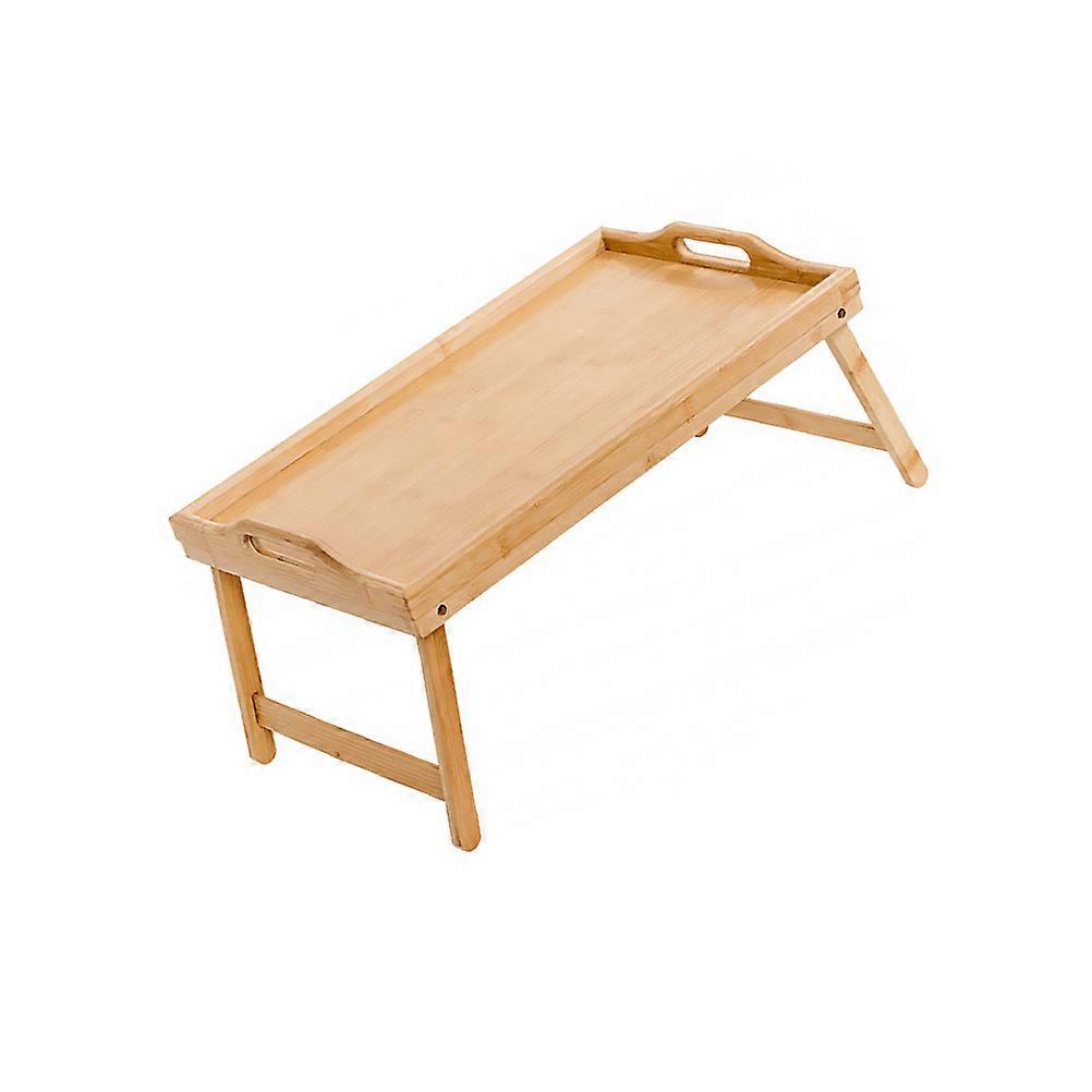 Laptop Stand Bamboo Tray Table Elegant Design Food Serving Bedroom Use 20.04x12.18x9.24inch 1Pcs