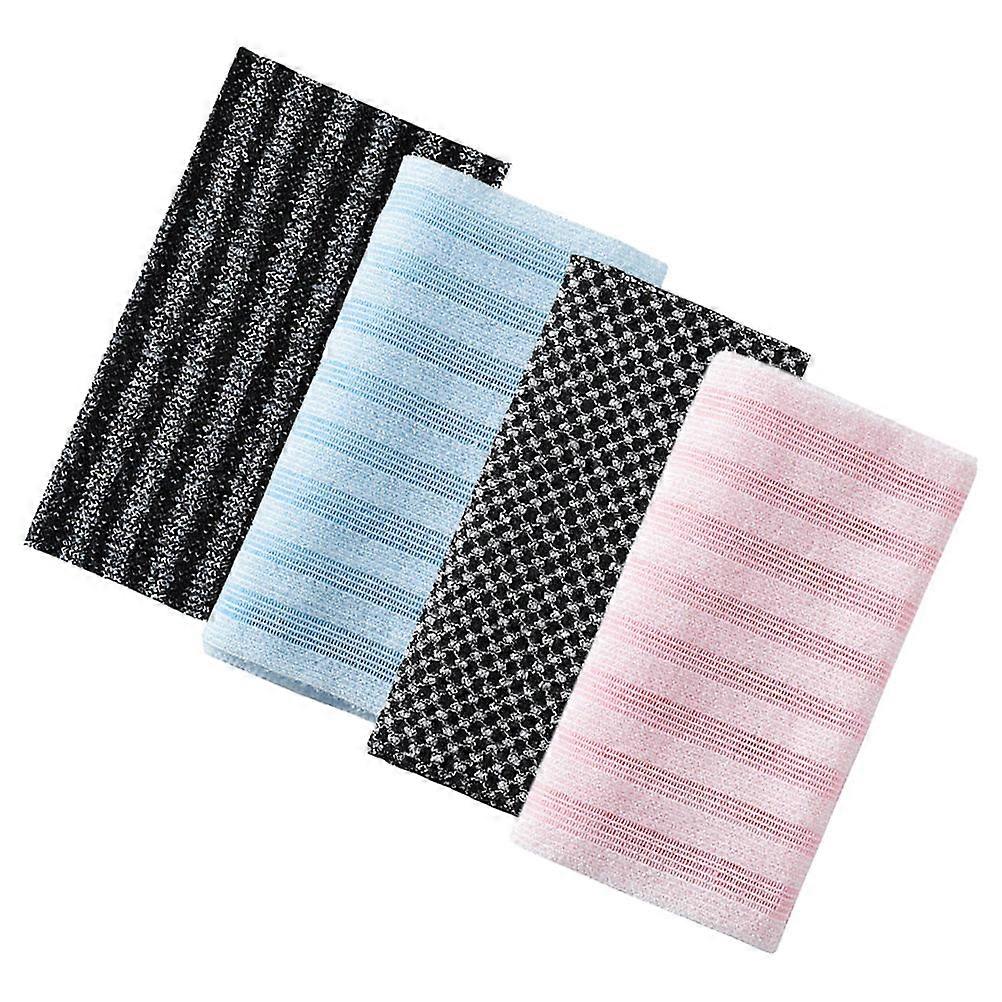 Back Scrubber Exfoliator for Men and Women Deep Cleansing Bath Towel Assorted Color 100.00X25.00CM 4Pcs