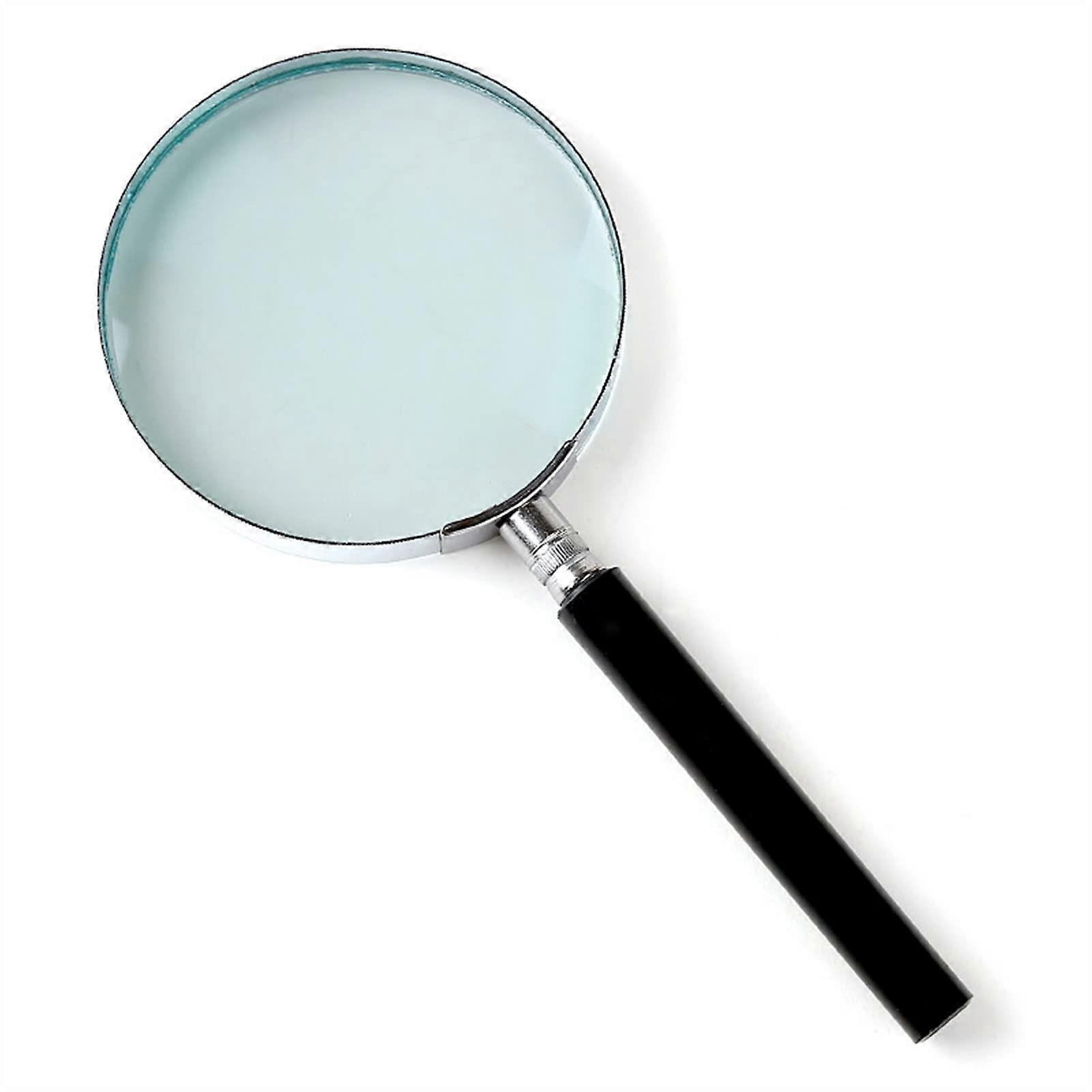 Magnifying Glasses, Portable Handheld Magnifier, 50 mm Size, 3X 4X 5X Magnification, High Precision Half-Metal Design, WFJ
