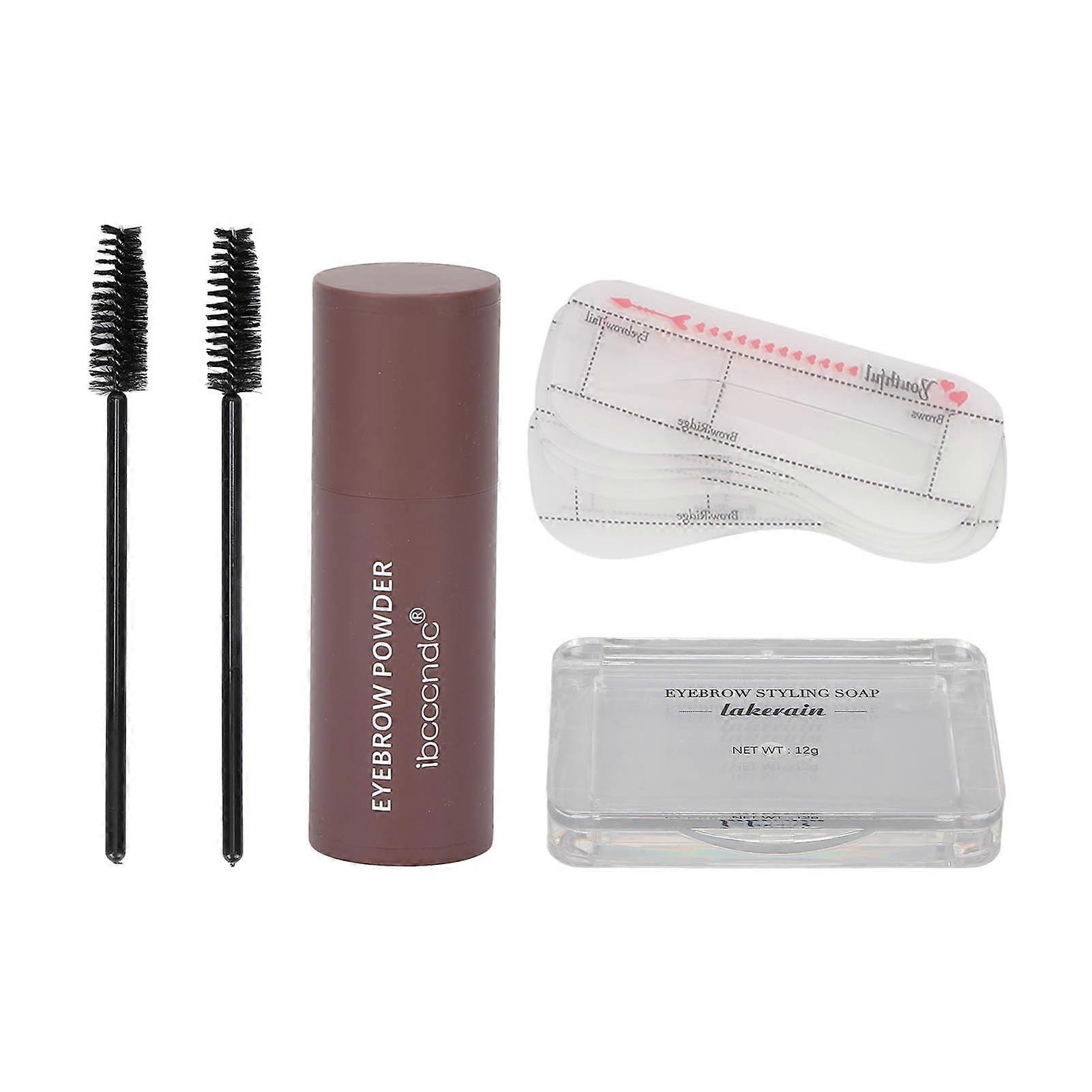 Ibcccndc Eyebrow Stamp Shaping Kit Long Lasting Eyebrow Stamp Pen Brushes for Perfect Brow BrownDark Brown