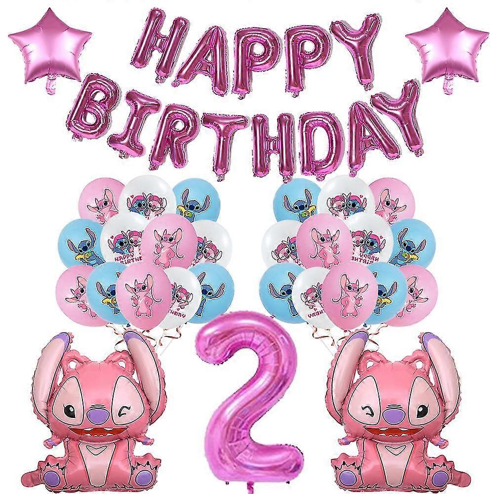 Lilo &amp; Stitch Birthday Party Decor Disposable Tableware Customizable Background Balloons Set Baby Shower Party Supplies