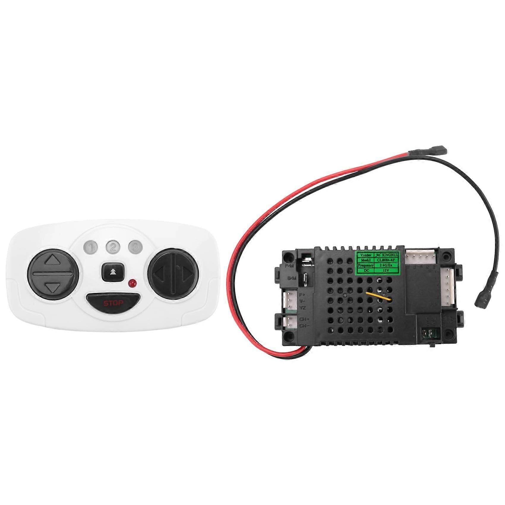 CLB084-4F Electric Vehicle Remote Control and Receiver for Kids, Replacement Parts for Toy Cars, Compatible Accessories