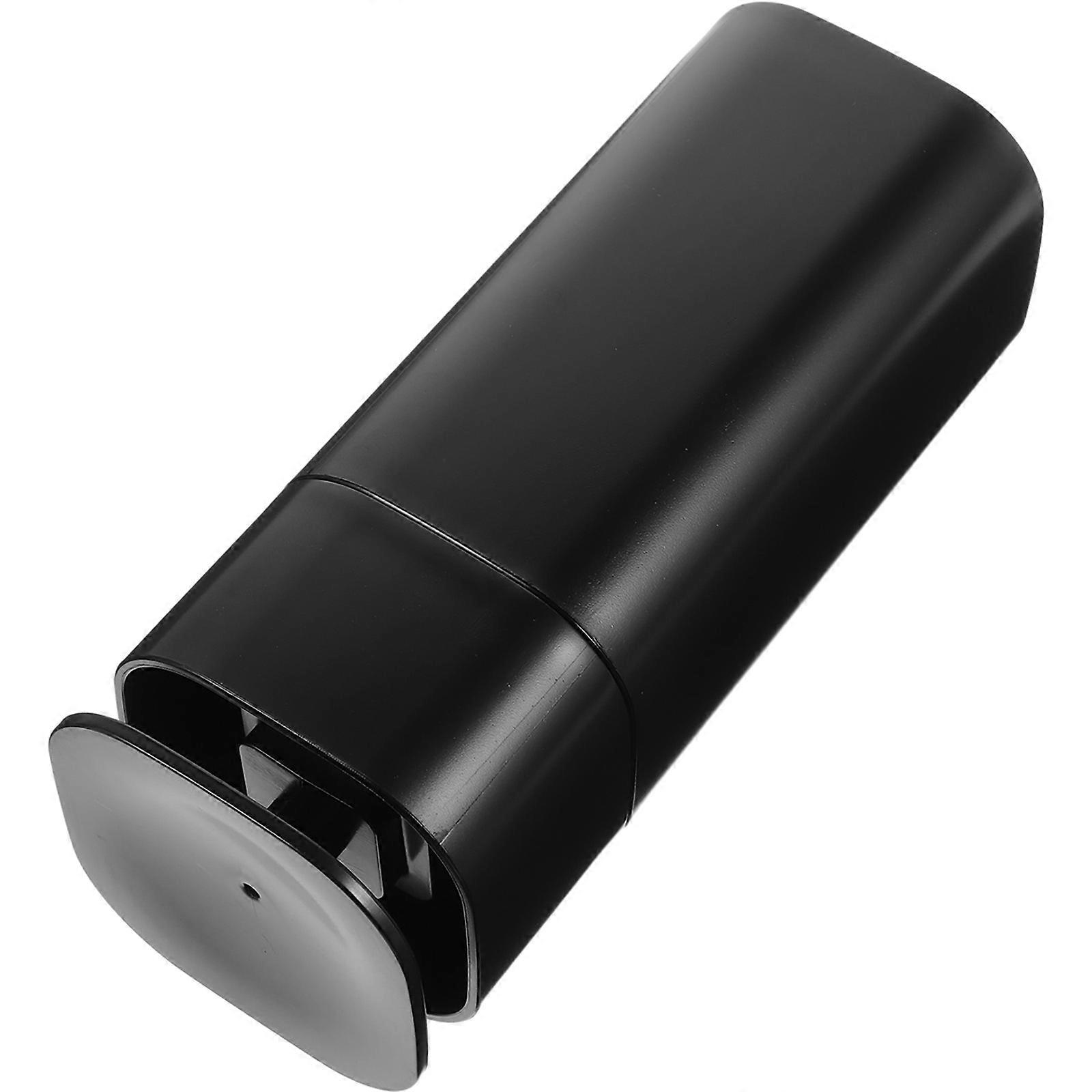 Push Down Empty Bottle Multi-Use Cosmetics Bottle Refillable Use Toilet Hotel Black 7x7x17.8cm 1Pack