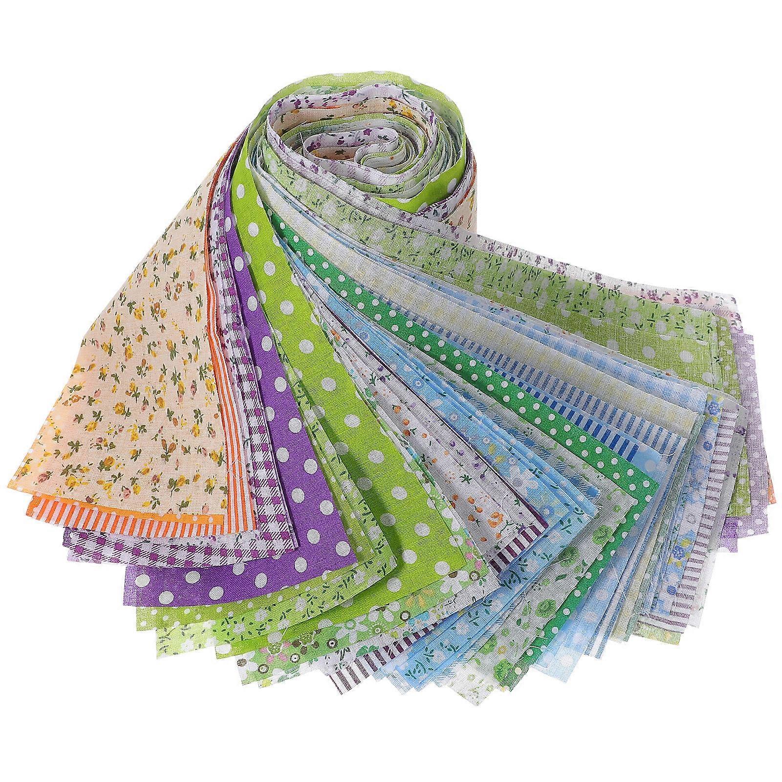 Sewing Fabrics Quilt Fabric Diy Craft Fabric Assorted Color Rectangular Strips Plain Weave 28Pcs